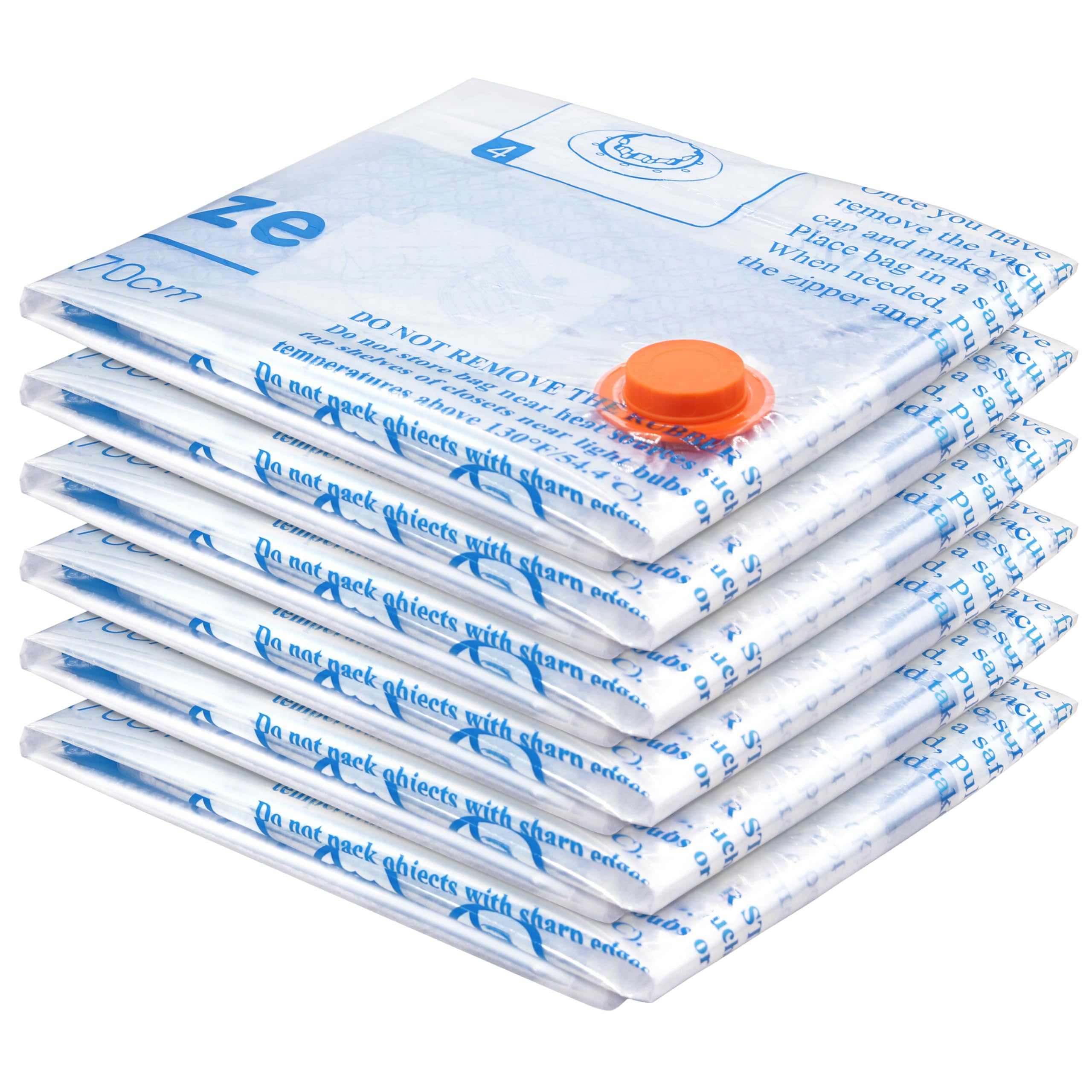 Vacuum Storage Bags 6XXL, Space Saver Sealer Bags, Airtight Compression Bags for Clothes, Pillows, Comforters, Blankets, Bedding