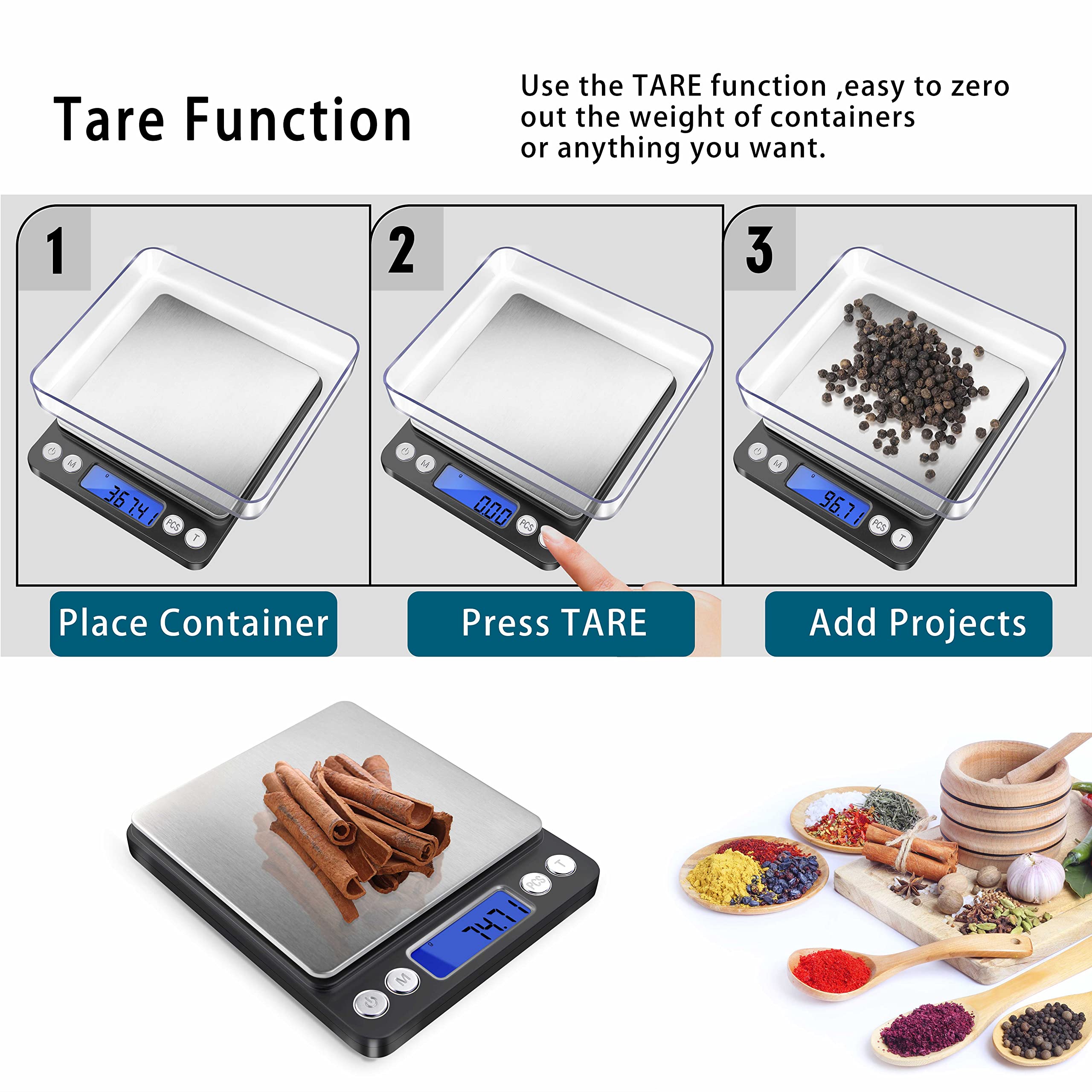 Fuzion Digital Gram Scale With 2 Trays, 500G/ 0.01G Small Jewelry Scale, 6 Units Gram Scales Digital Weight Gram And Oz, Tare Fu