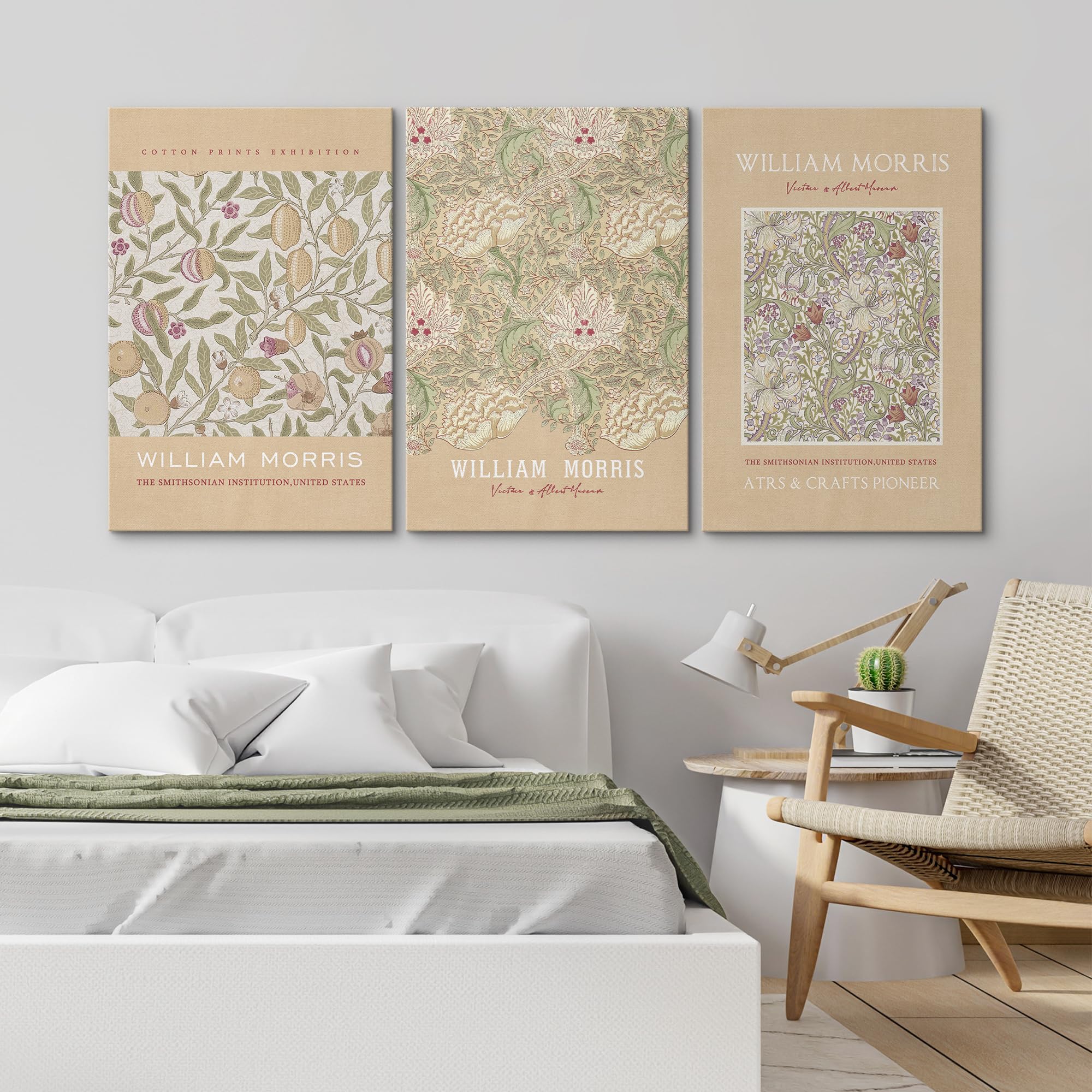 Wall26 Canvas Print Wall Art Set William Nature-Inspired Patterns Illustrations Modern Art Decorative Floral Botanical Minimal F