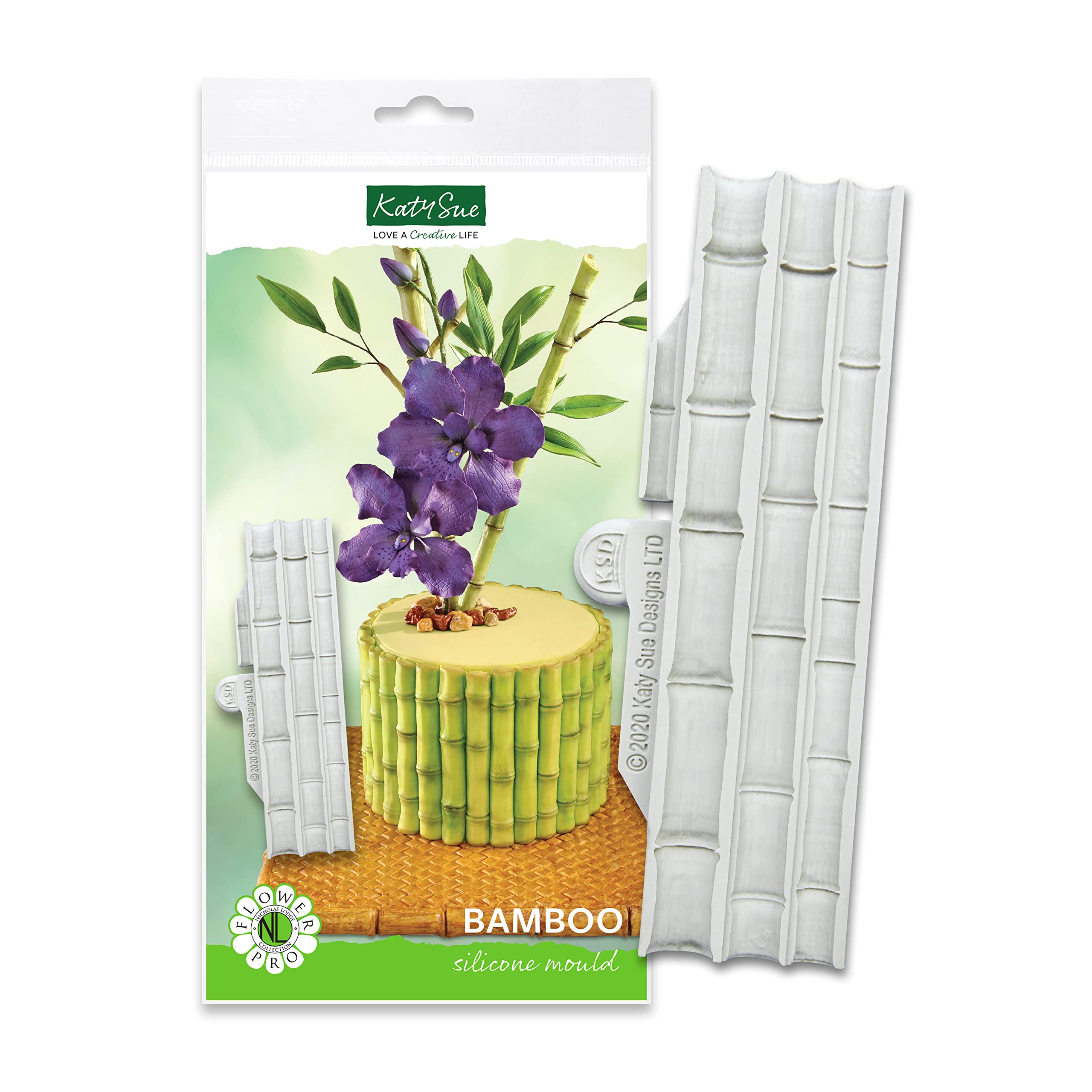 Flower Pro Bamboo Silicone Mold For Cake, Cookie Decorating, & Craft. For Use With Fondant, Gum Paste, Sugar Paste, & Air Dry Cl