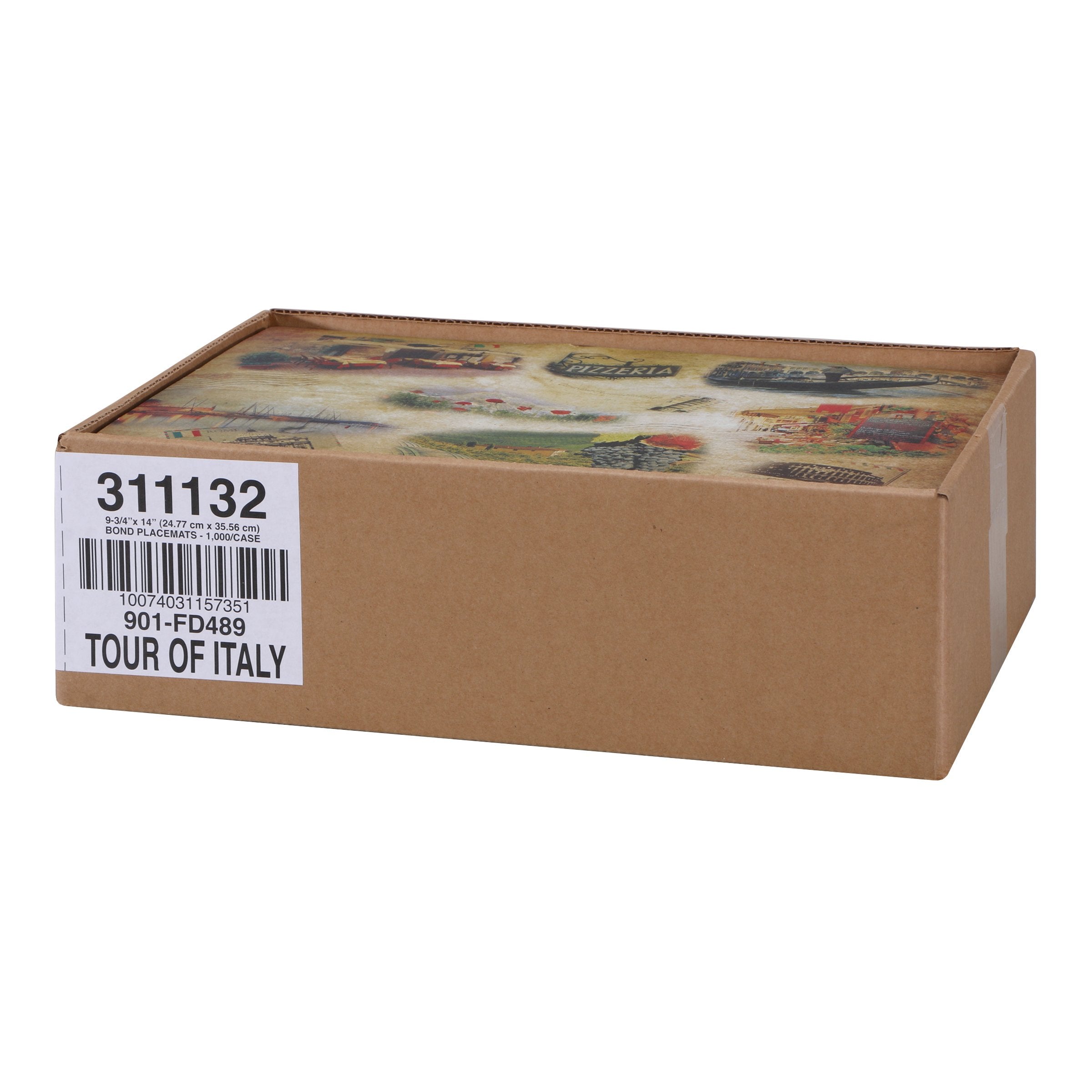 Hoffmaster 311132 Tour Of Italy Placemat, 9.75'' Length X 14'' Width (Pack Of 1000)