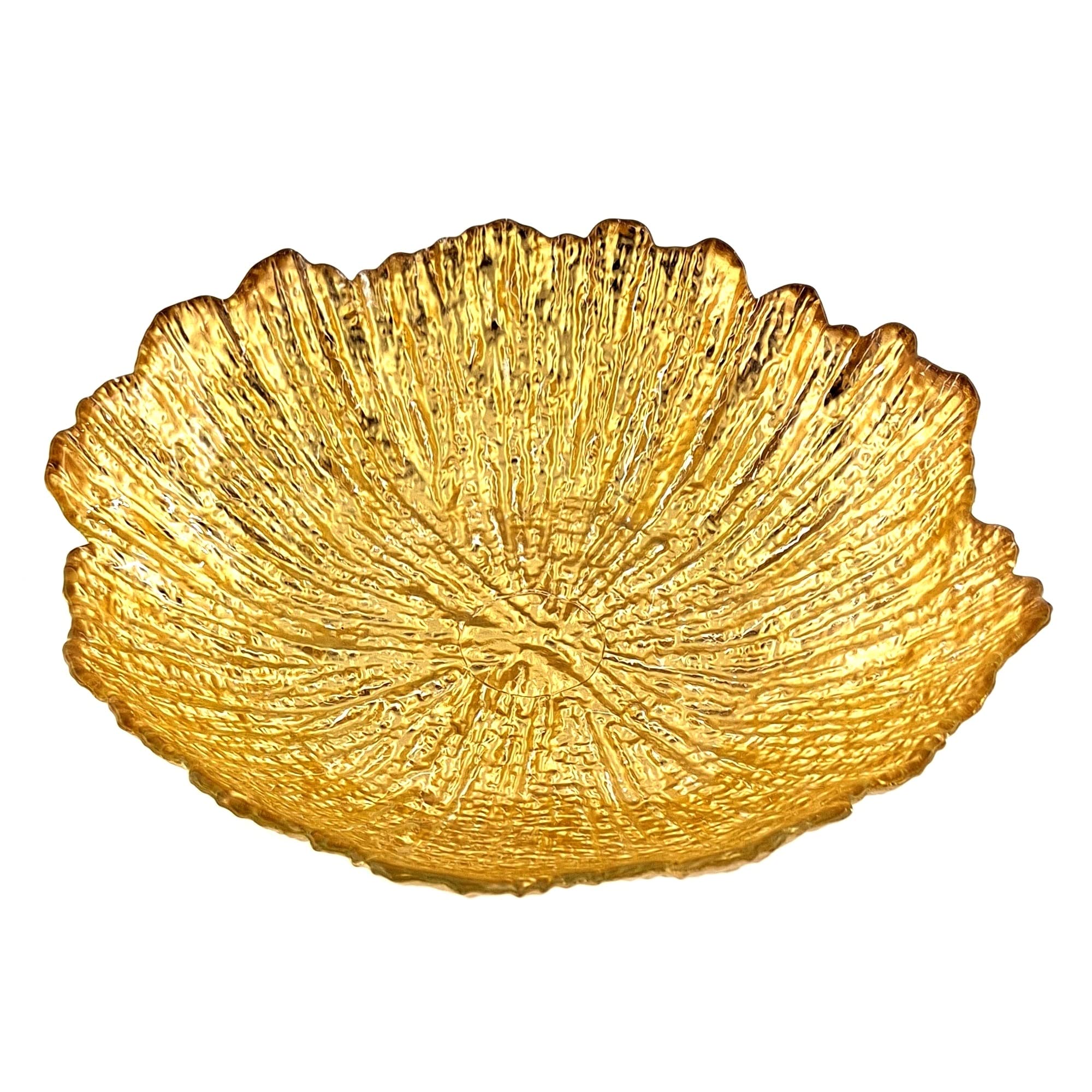 Red Pomegranate Coral 8.5'' Soup Plate Gold