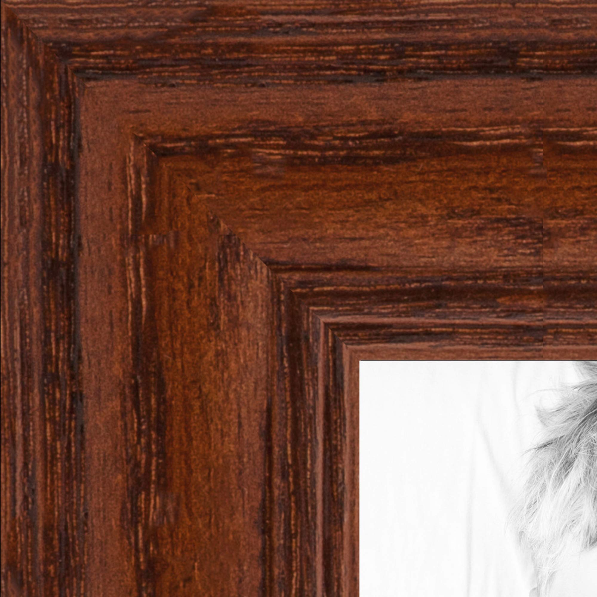 ArtToFrames 17x23 inch Walnut Stain on Solid Red Oak Wood Picture Frame, 2WOM0066-59504-YWAL-17x23