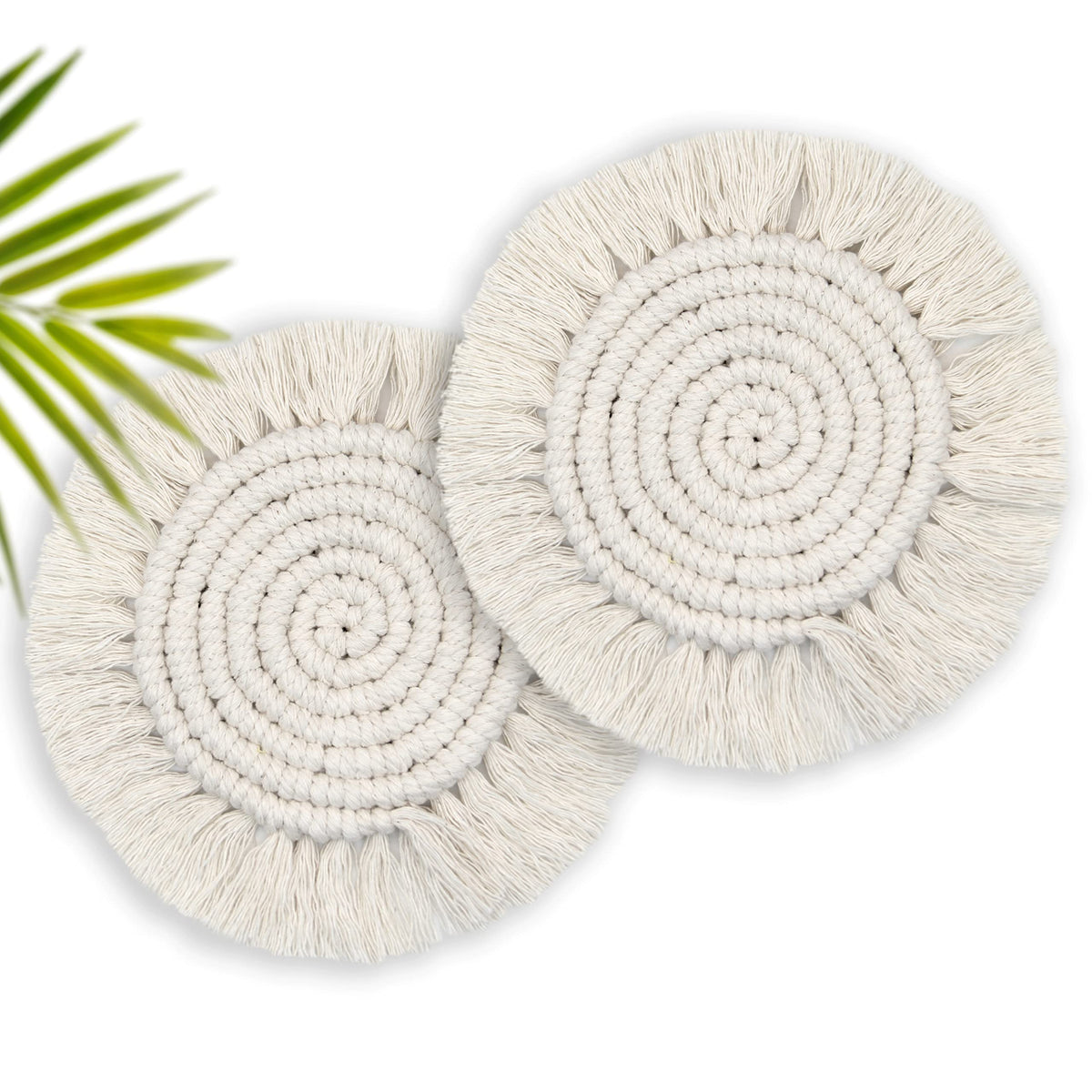 Coasters For Drinks Absorbent, Boho Coasters For Wooden Table, Farmhouse Drink Coaster Set For Kinds Of Mugs And Cups, Cute Macr