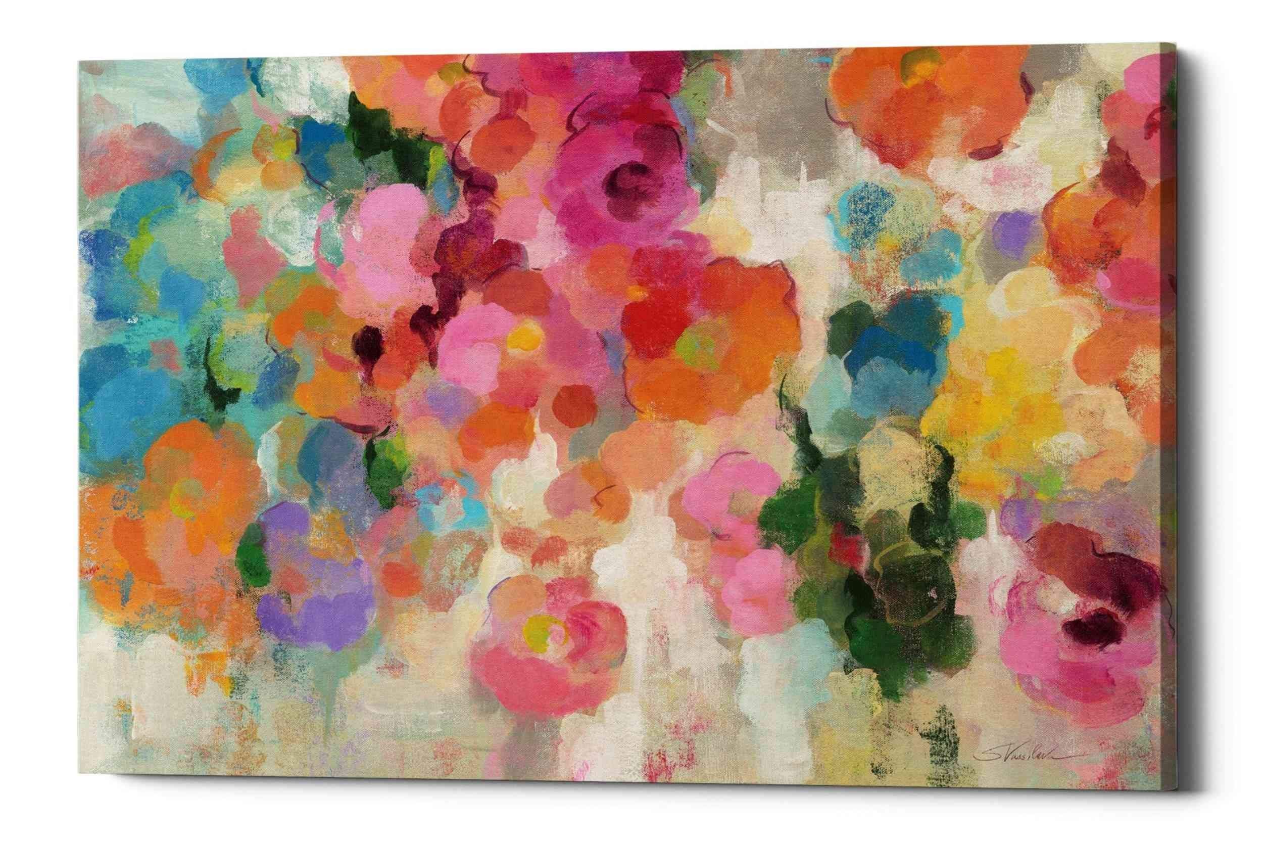 Epic Graffiti 'Colorful Garden I' By Silvia Vassileva, Canvas Wall Art, 18''X26''