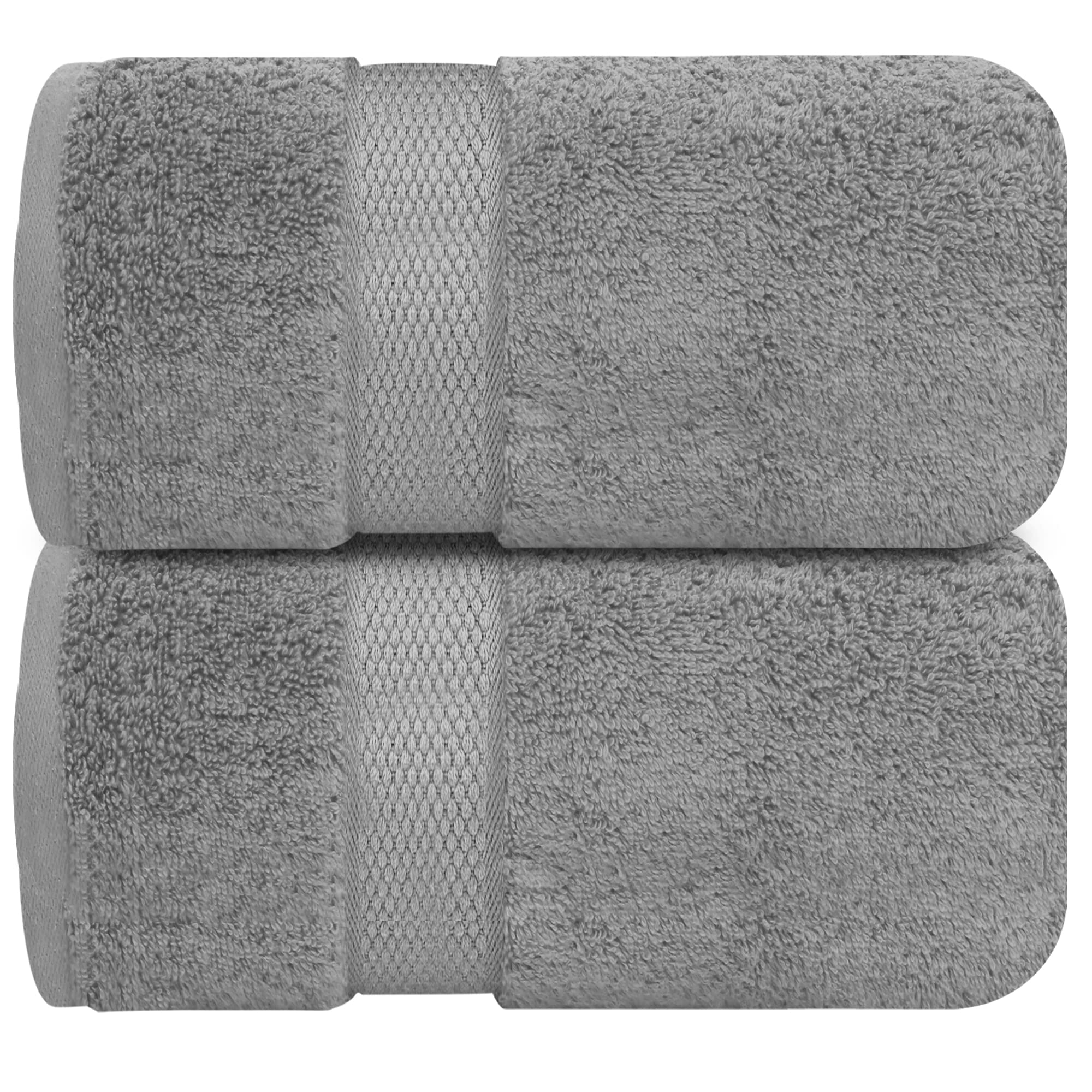 Infinitee Xclusives Premium Light Grey Bath Sheets Towels For Adults - 2 Pack Extra Large Bath Towels 35X70-100% Soft Cotton, Ab