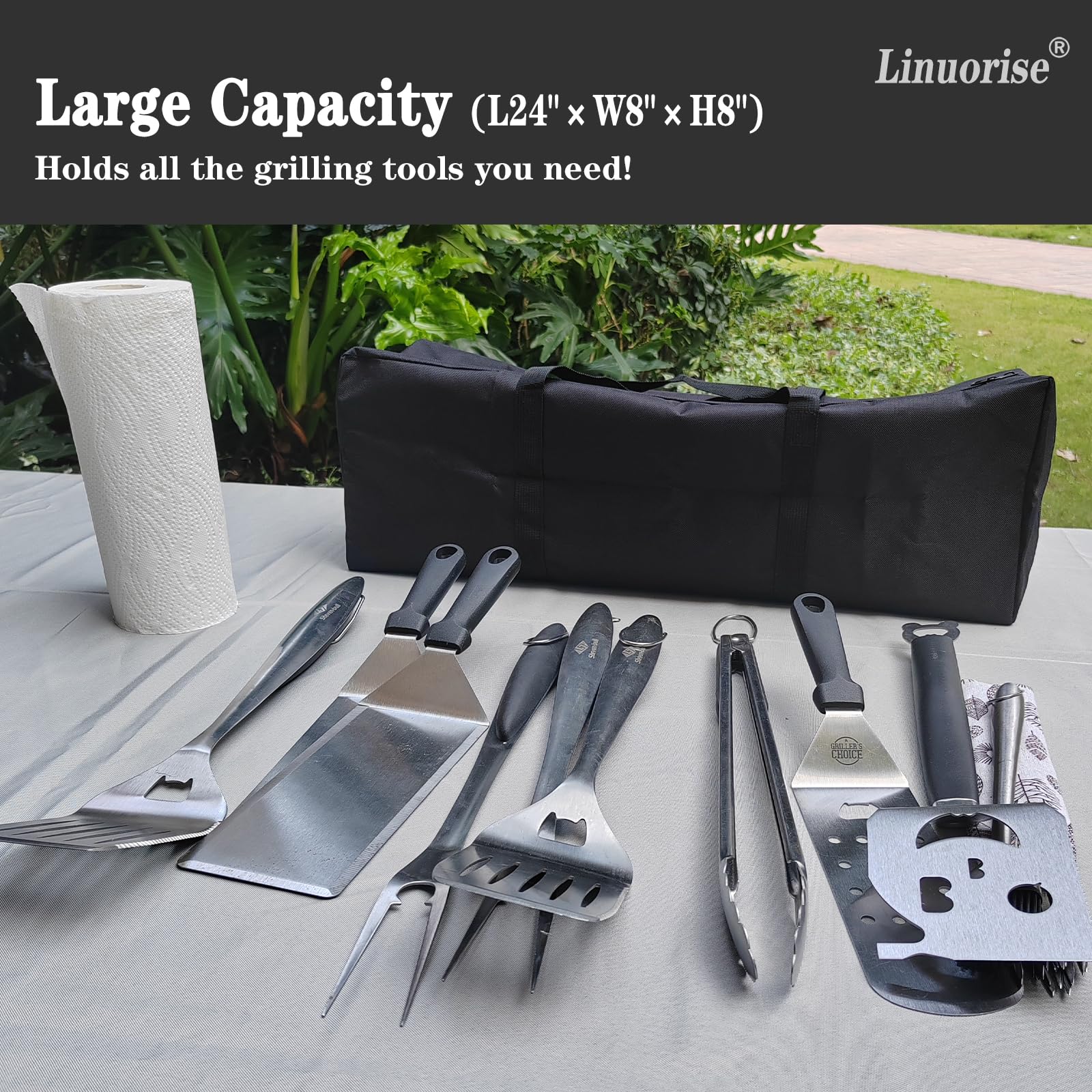 Bbq Tools Storage Bag, Grill Accessory Storage, Grilling Tools Storage, Tools Storage For Grill Utensil,Carry Bag For Outdoor Ca