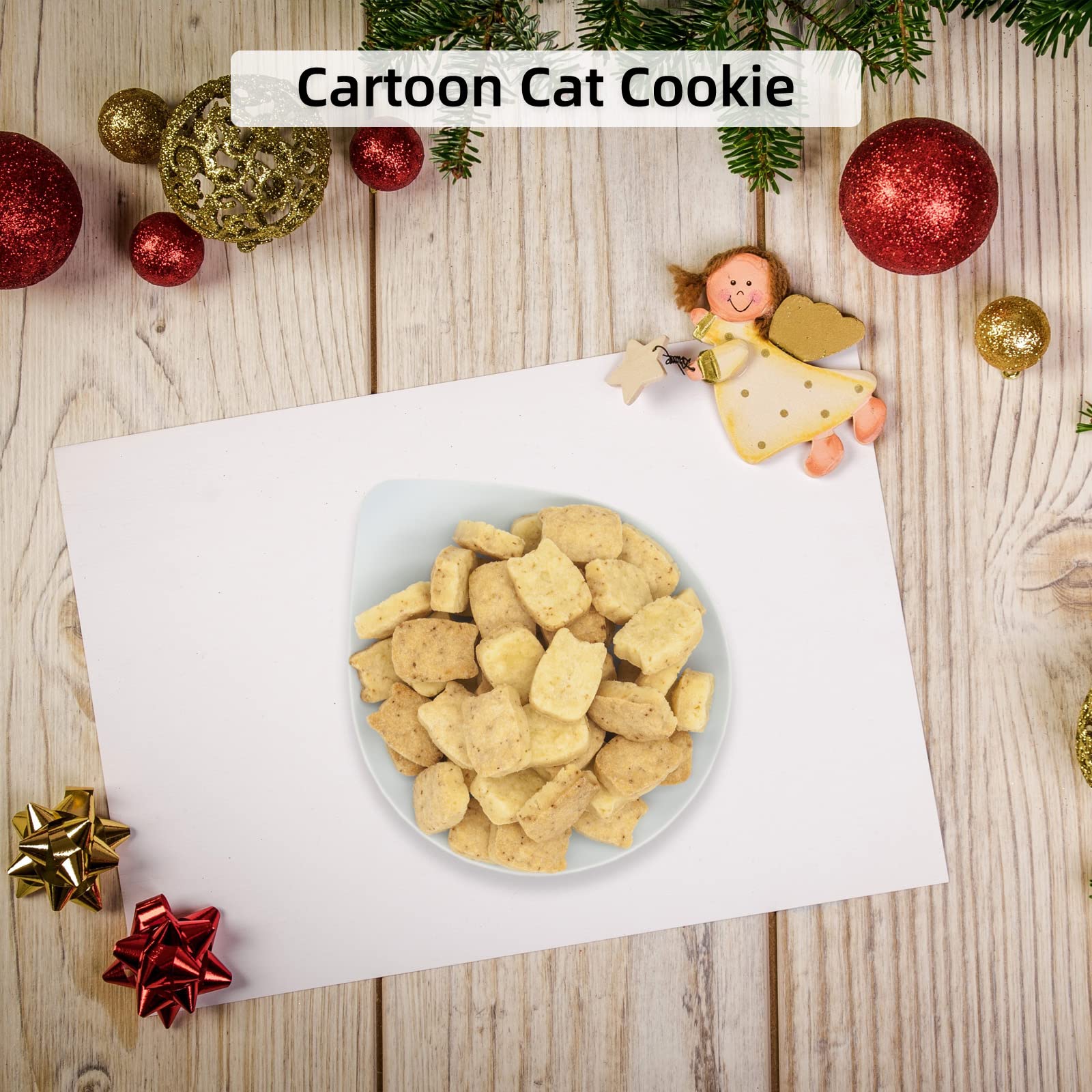 Silicone Gummy Candy Molds, 91 Cartoon Cat Shape Chocolate Molds, Non-Stick Food