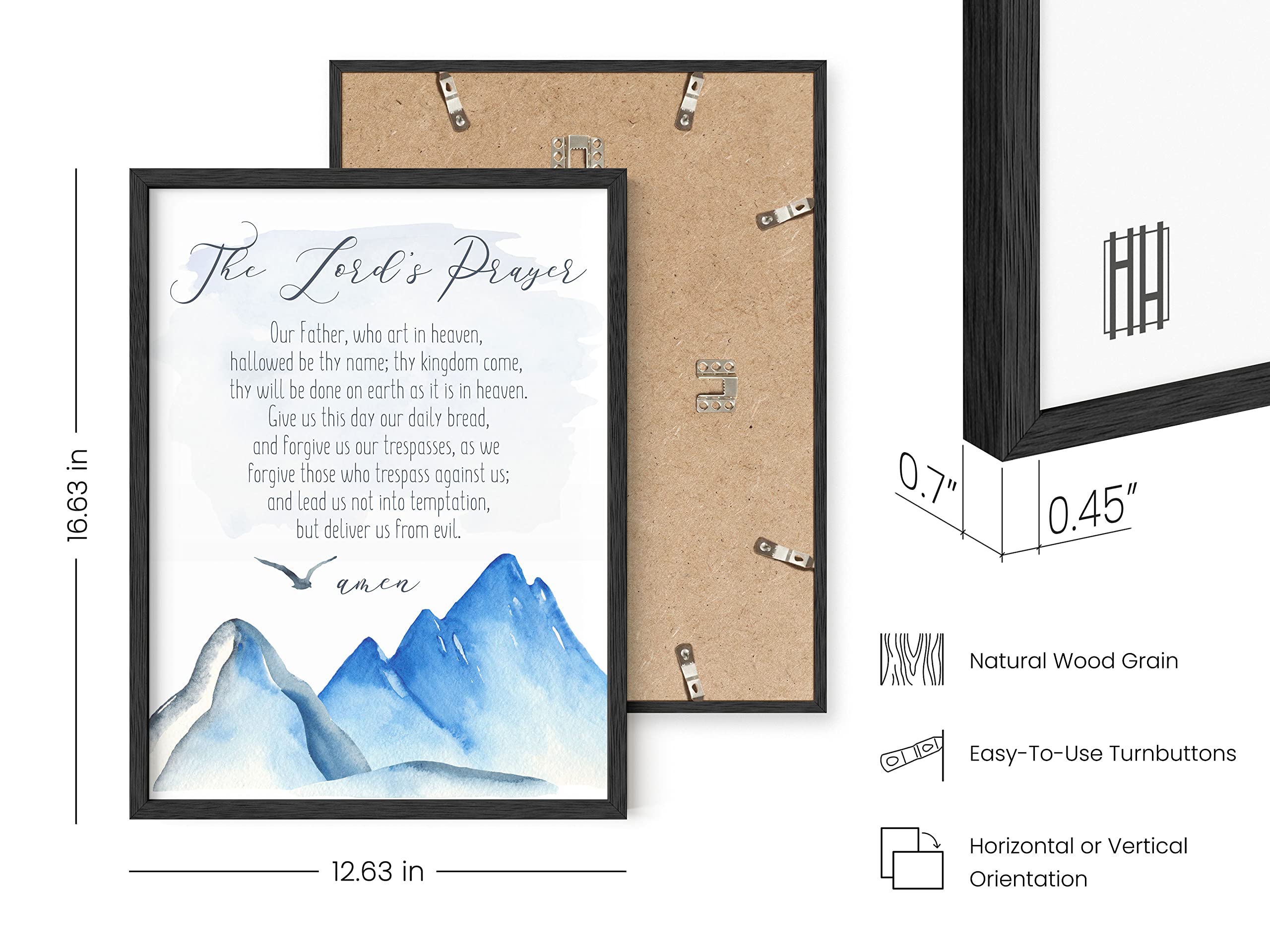 Haus And Hues The Lords Prayer Artwork - Christians Posters, Religious Wall Pictures, Biblical Posters, Kids Prayer Poster, Reli