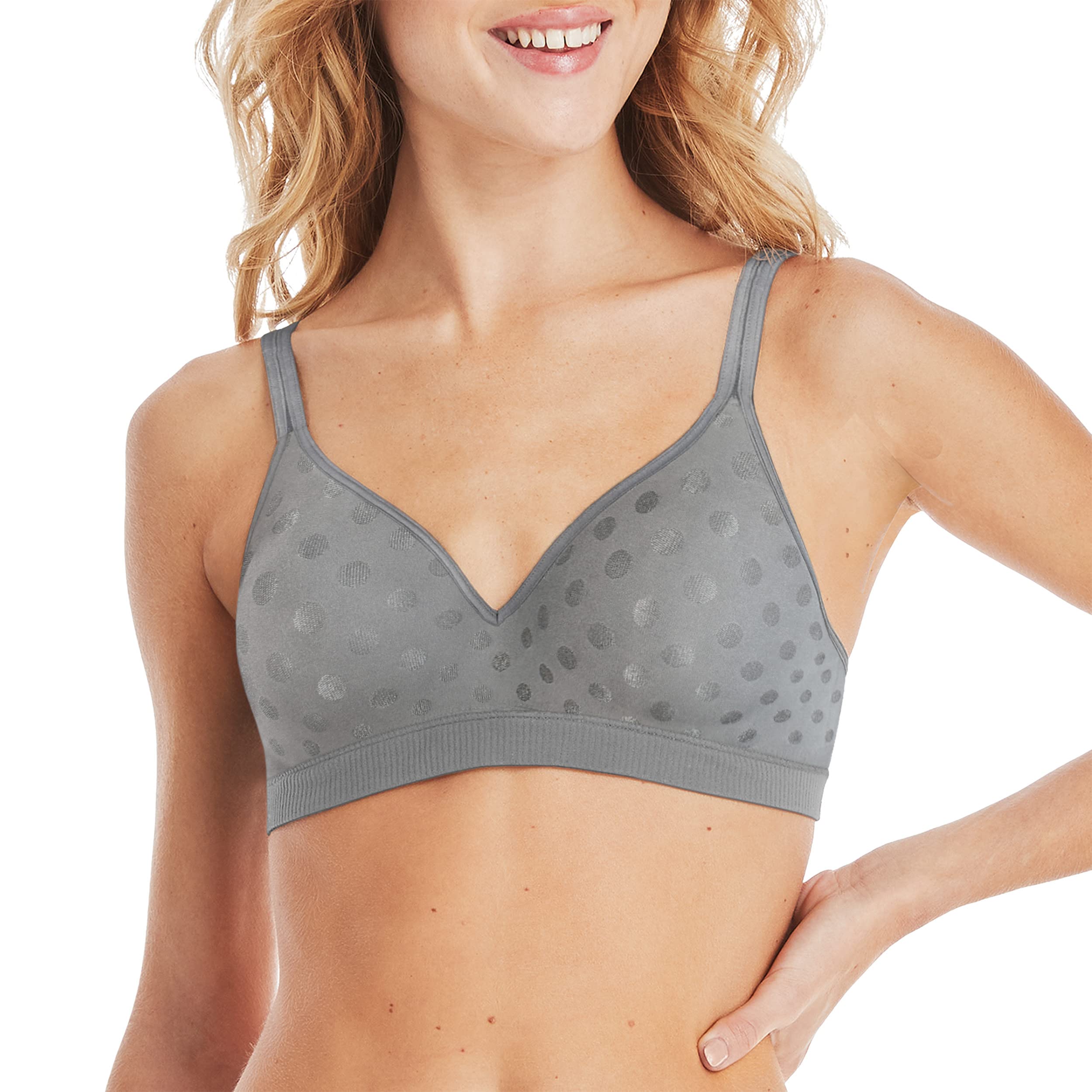 Hanes Wireless Bra, Seamless Bra with Full coverage, comfort Flex Wirefree, Perfect coverage (Smart Sizes XS to 3XL)