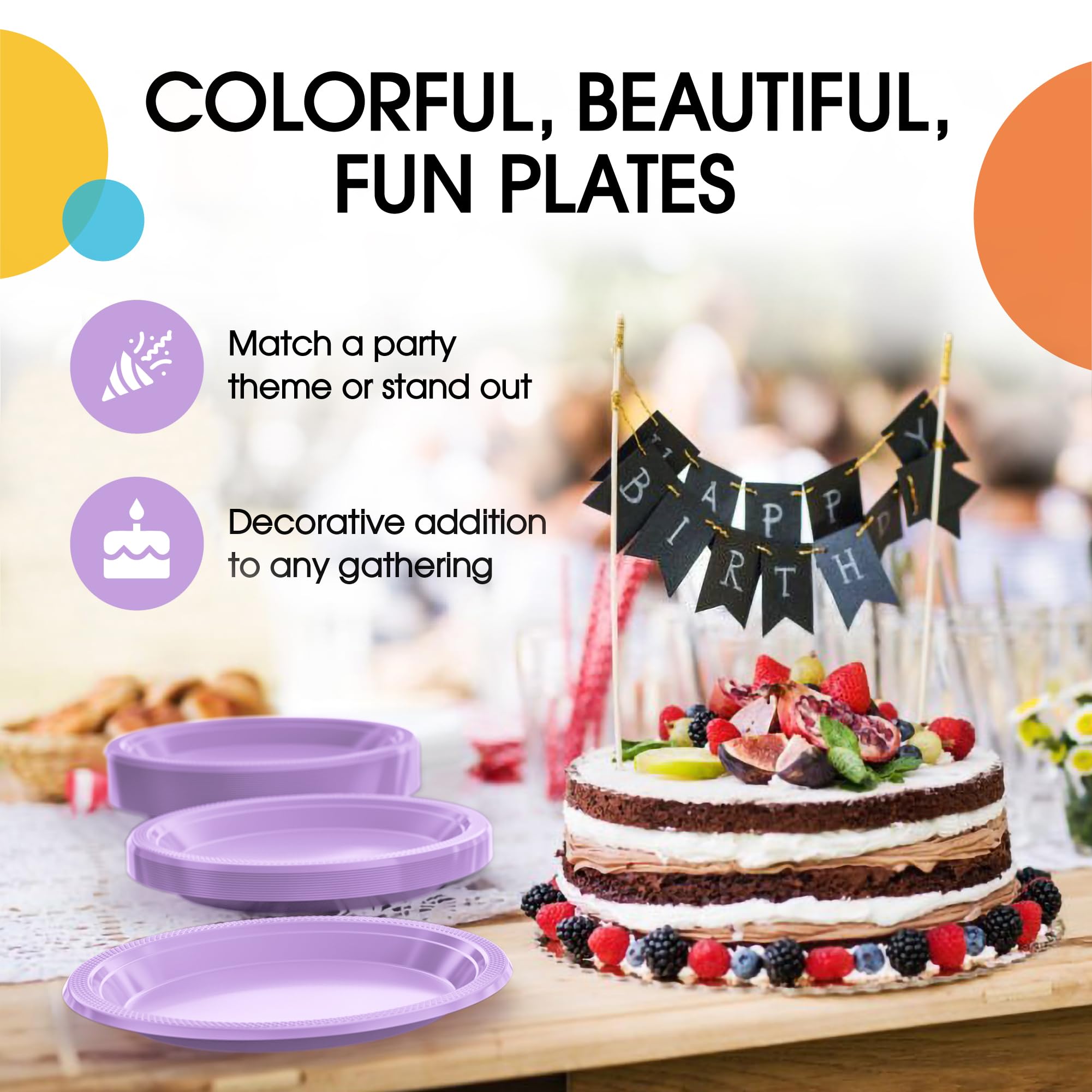 Exquisite Lavender Plastic Plates For Party 7 Lavender Disposable Plates For Party Supplies 100 Pcs Disposable Dinner Plate He