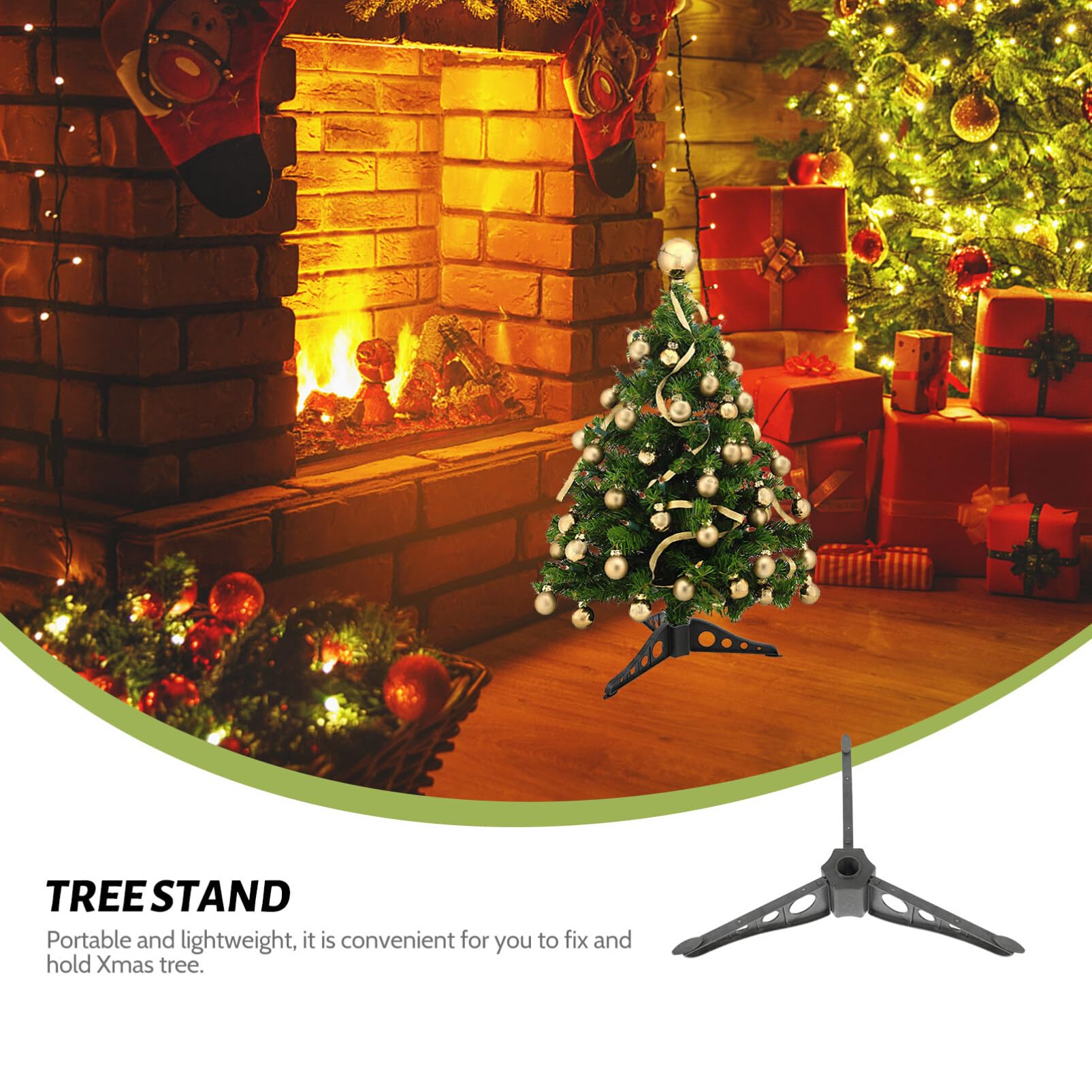 Ciieeo 6Pcs Christmas Tree Base Plastic Artificial Christmas Tree Holder Xmas Tree Stand Base for Artificial Trees Christmas Tre