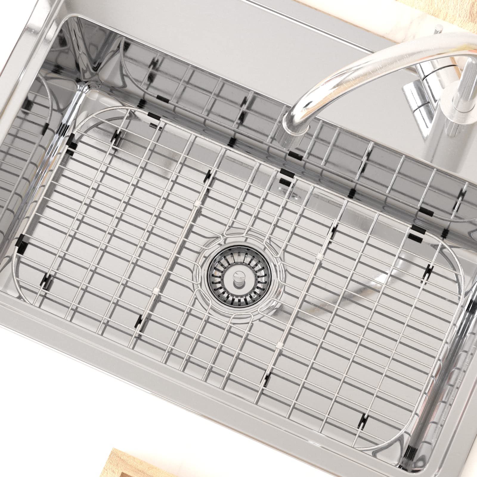 Sanno Kitchen Sink Grate Stainless Steel Sink Protector For Kitchen Sink, Grid Sink Protector Kitchen Sink Rack For Bottom Of Si