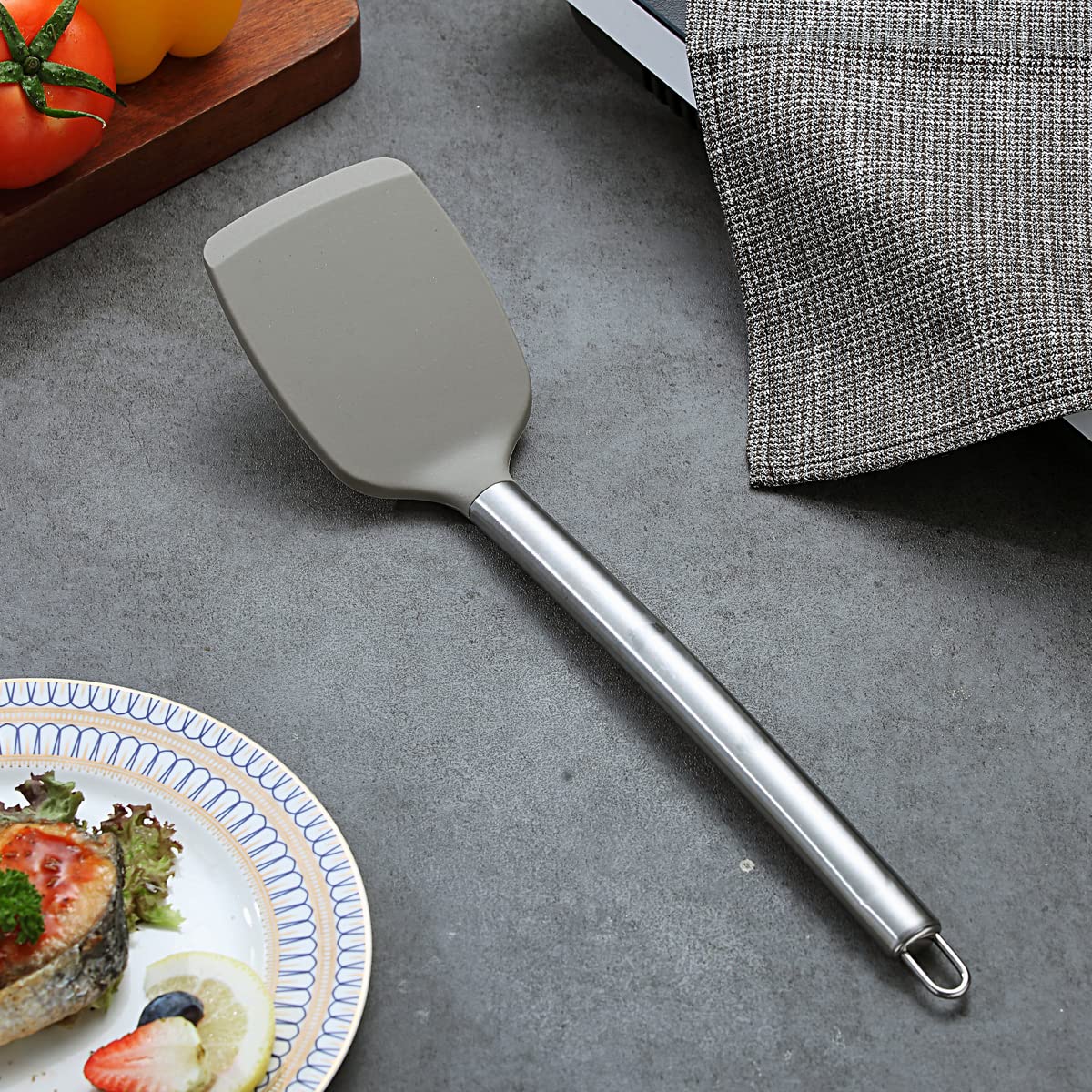 Berglander Spatulas, Non-Stick Silicone Solid Turner,Barbecue Spatulas Turner For Cooking, Kitchen Spatulas, Dishwasher Safe, Ea