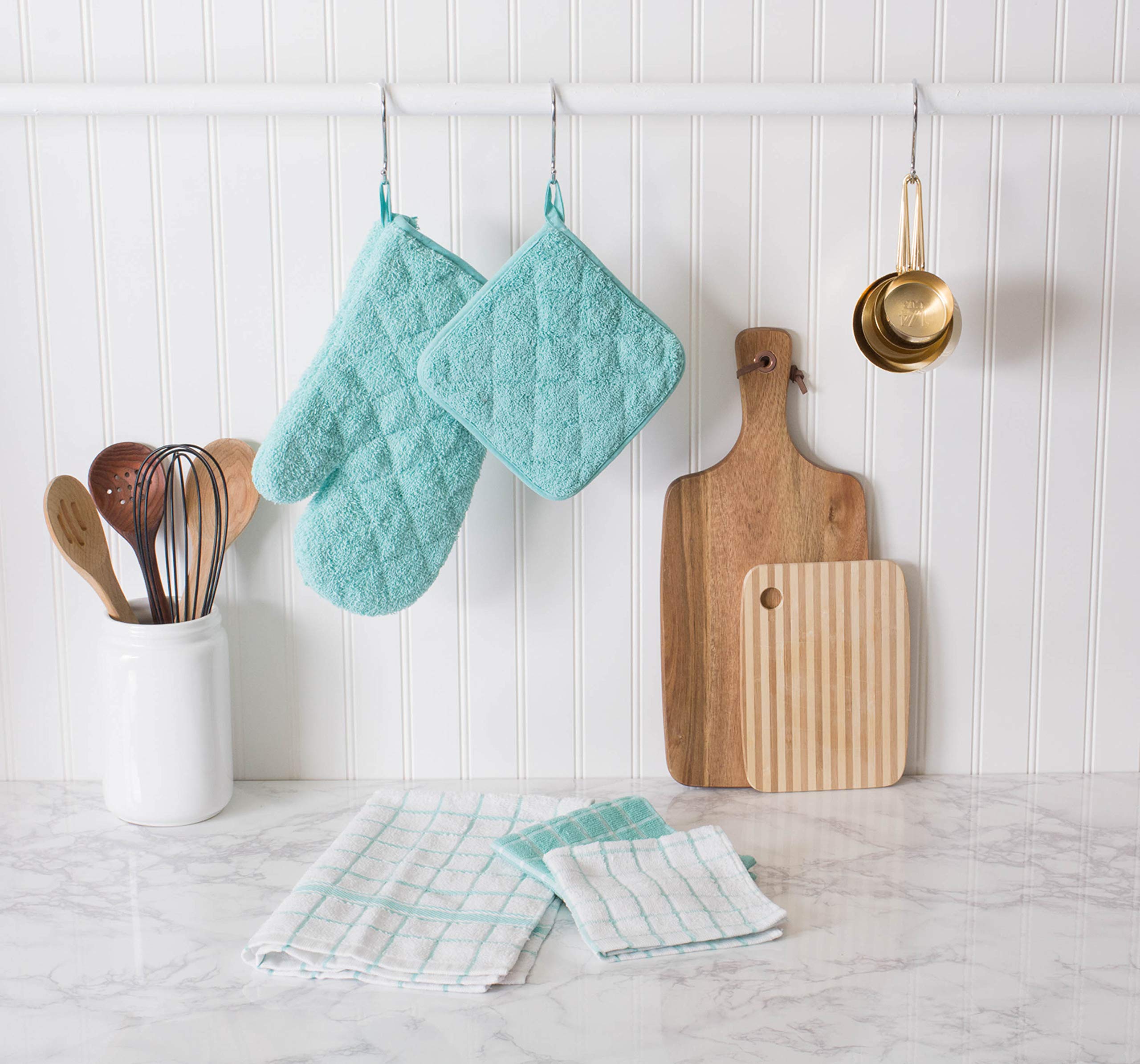 DII Aqua Terry Potholder (Set of 3)