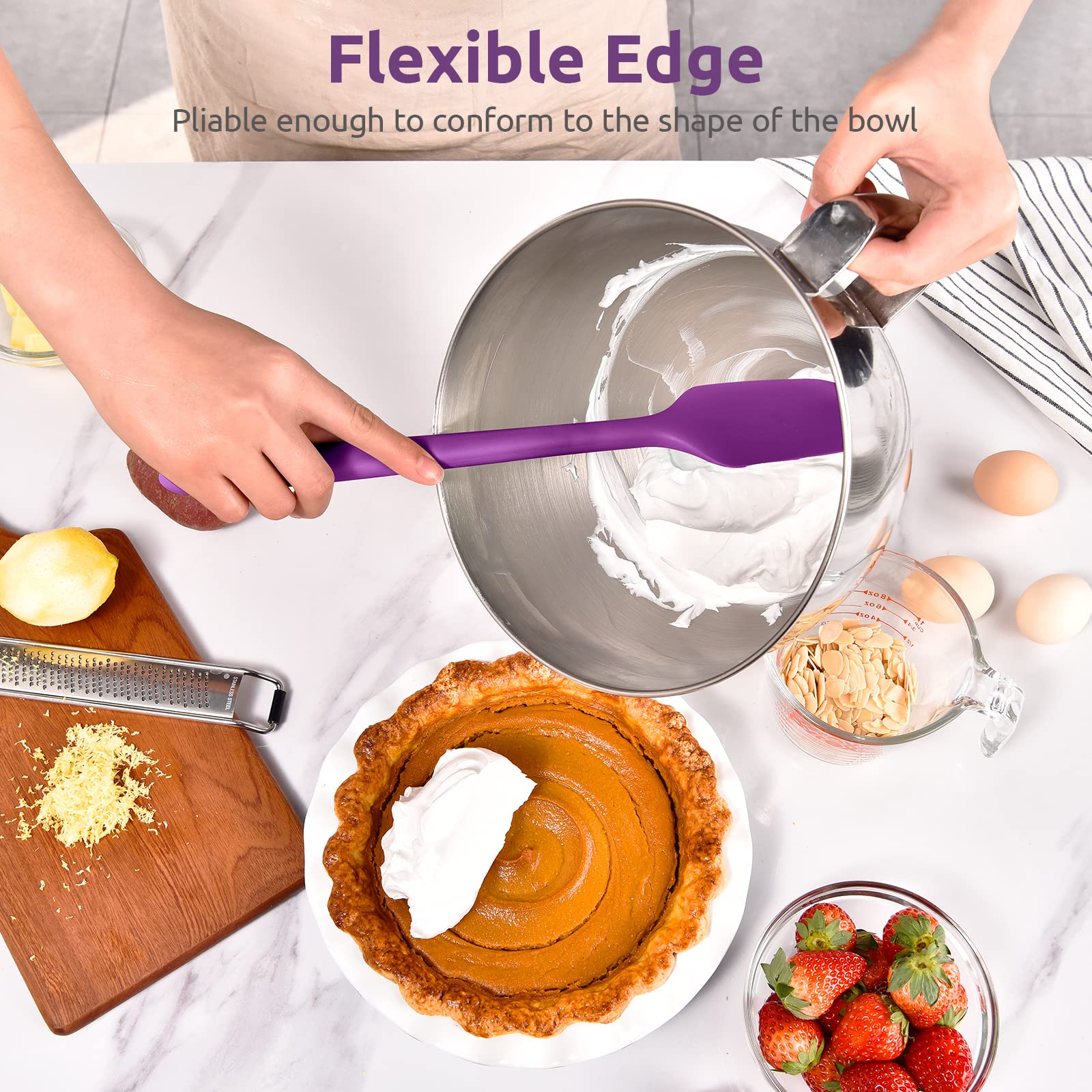 14In Extra Large Silicone Spatula: U-Taste 600F Heat Resistant Flexible Silicon Mixing Stirring Cooking Scraping Baking Bowl Scr