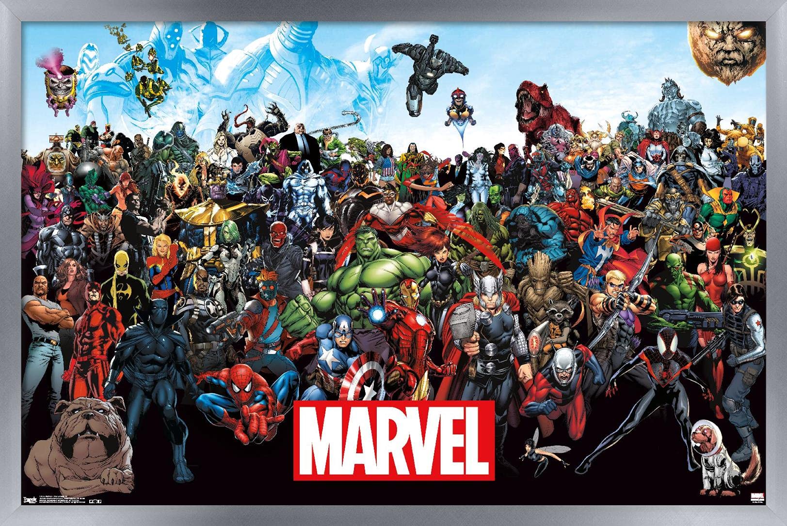 Trends International Marvel-The Lineup Wall Poster, 24.25'' X 35.75'', Multicolor
