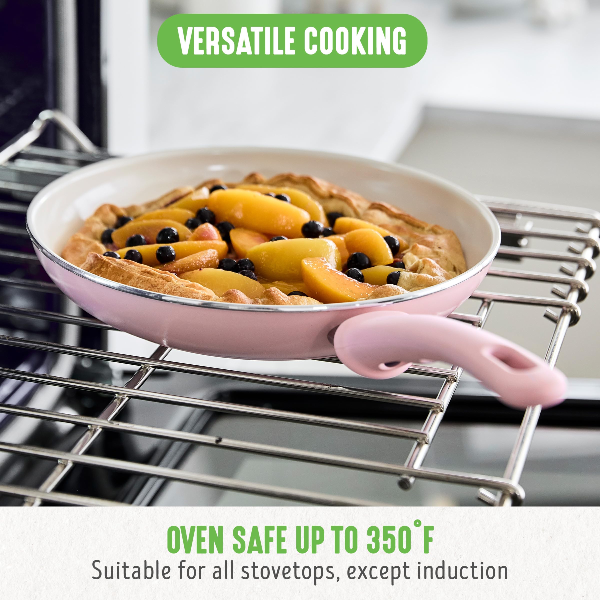 Greenlife Soft Grip Healthy Ceramic Nonstick 7'' And 10'' Frying Pan Set, Pfas & Pfoa-Free, Dishwasher Safe, Egg Omelet Skillet,