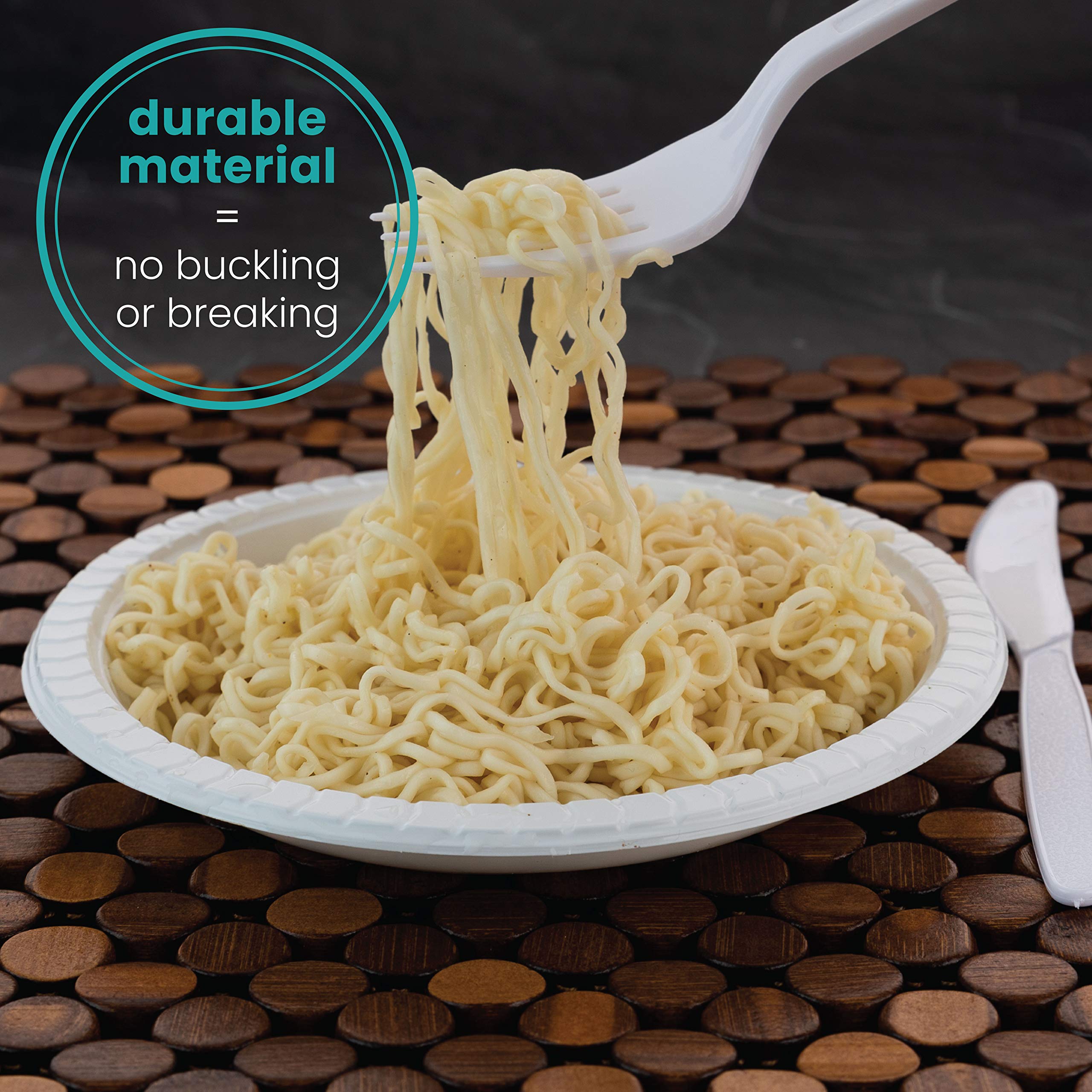 Plasticpro 6 ' ' Inch Round Plastic Plates Microwaveable, Disposable, White, Dinnerware 400 Count