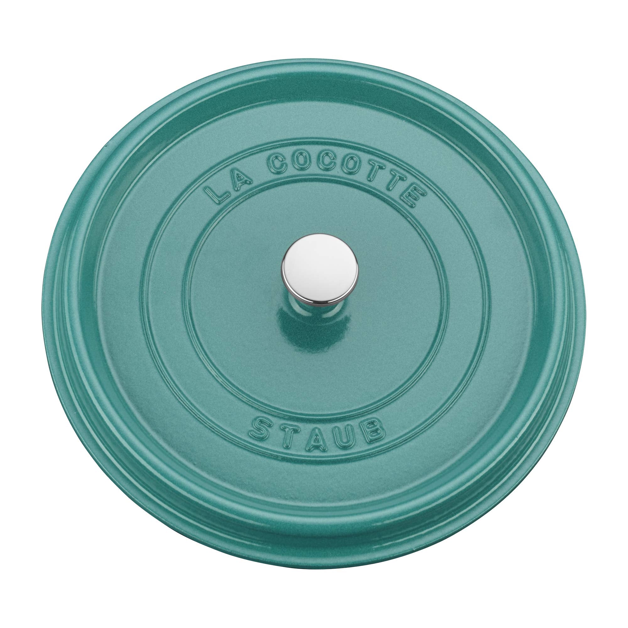 Staub Cast Iron 5.5-Qt Round Cocotte - Turquoise, Made In France