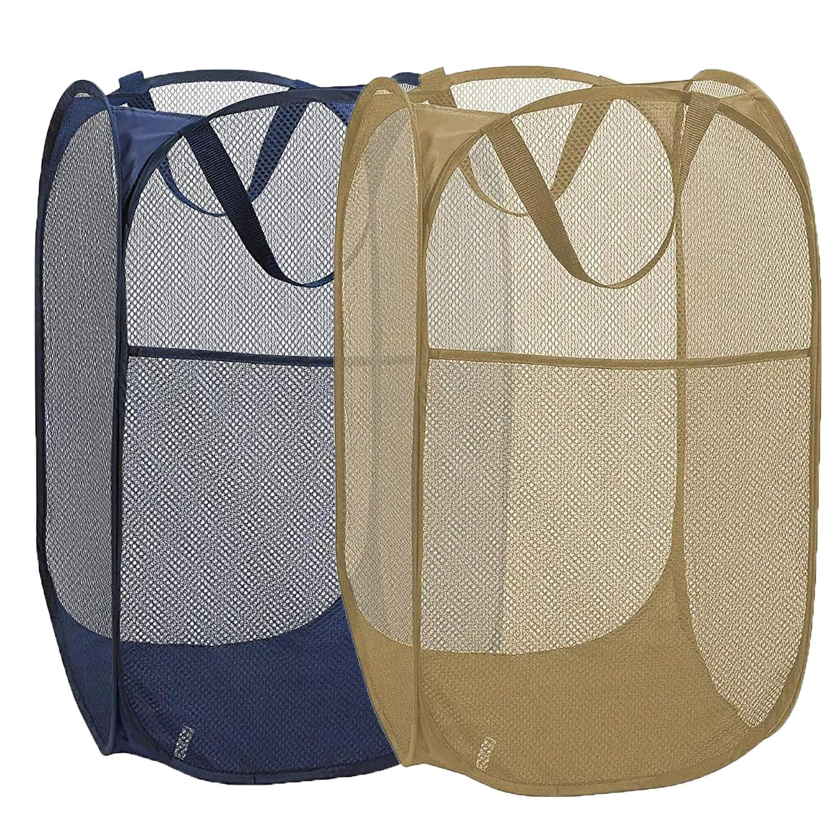 Aplter 2 Pack Collapsible Pop Up Laundry Hamper, Large Capacity Mesh L ...