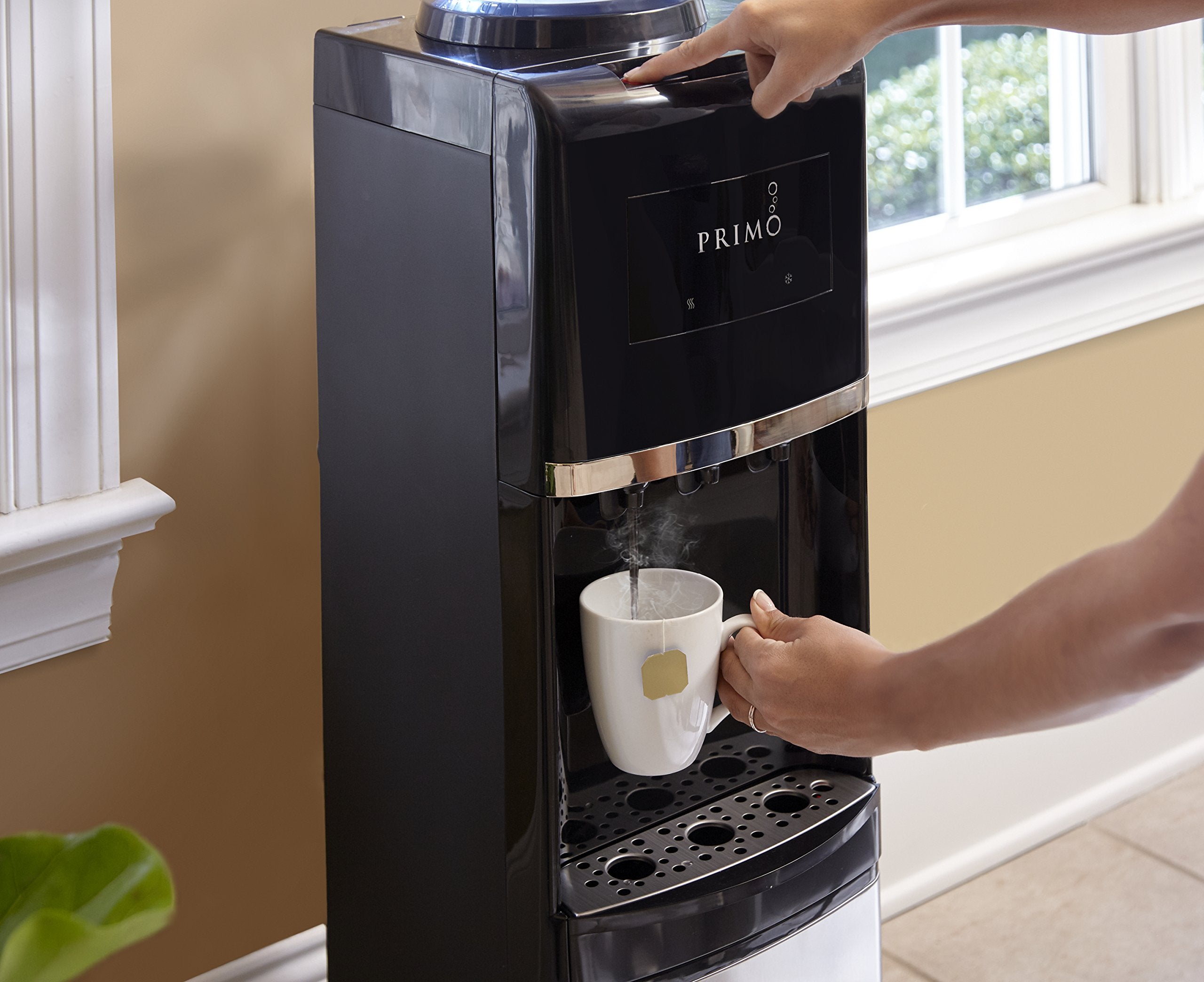 Primo Top-Loading Water Dispenser - 3 Temp (Hot-Cool-Cold) Water Cooler Water Dispenser For 5 Gallon Bottle Wchild-Resistant Saf