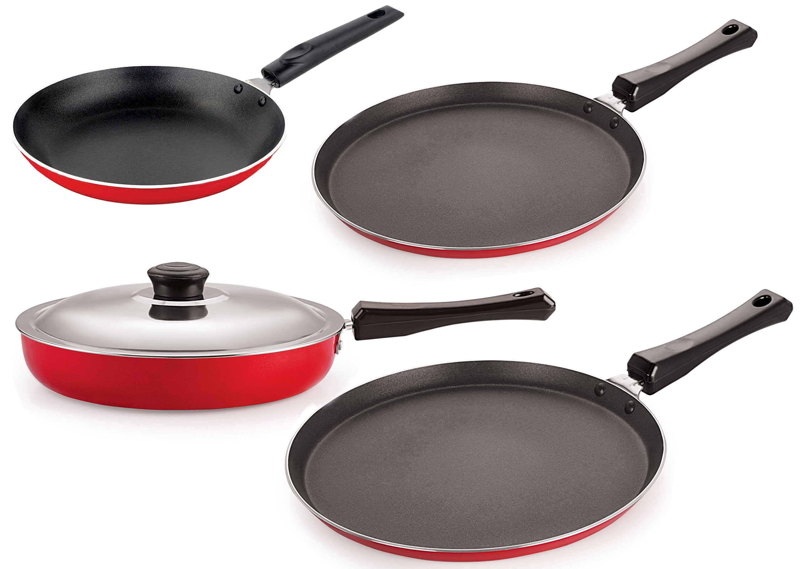 Nirlon NonStick Heat Resistance Pot And Pan Combo Cooking Set