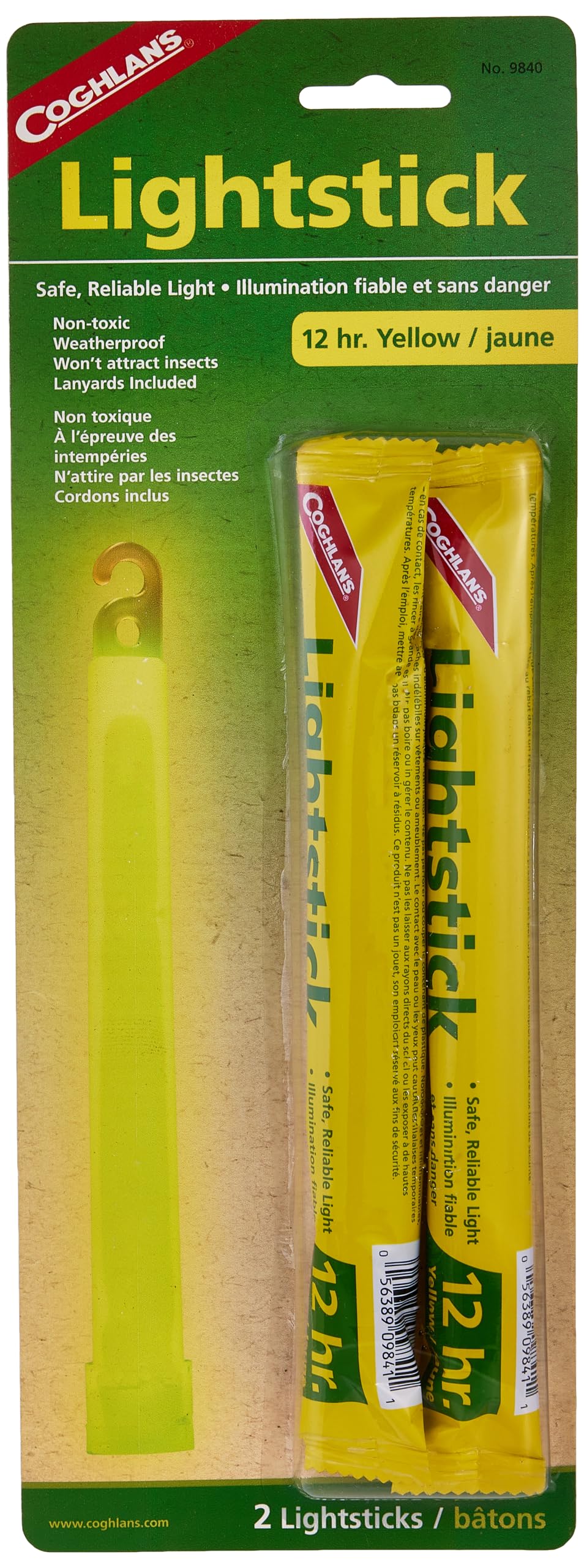 Coghlan'S Lightsticks, Yellow, 2-Pack