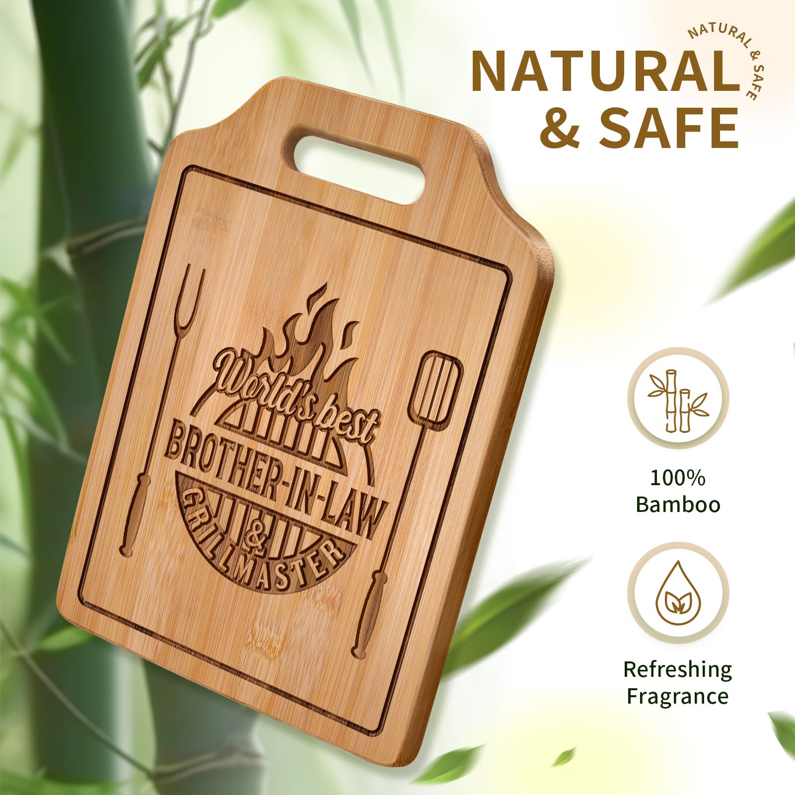 AceThrills Brother in Law Gifts for Brother in Law Christmas Birthday Gifts - Engraved Cutting Board 12.3 L ?8.7 W ?0.4 Th