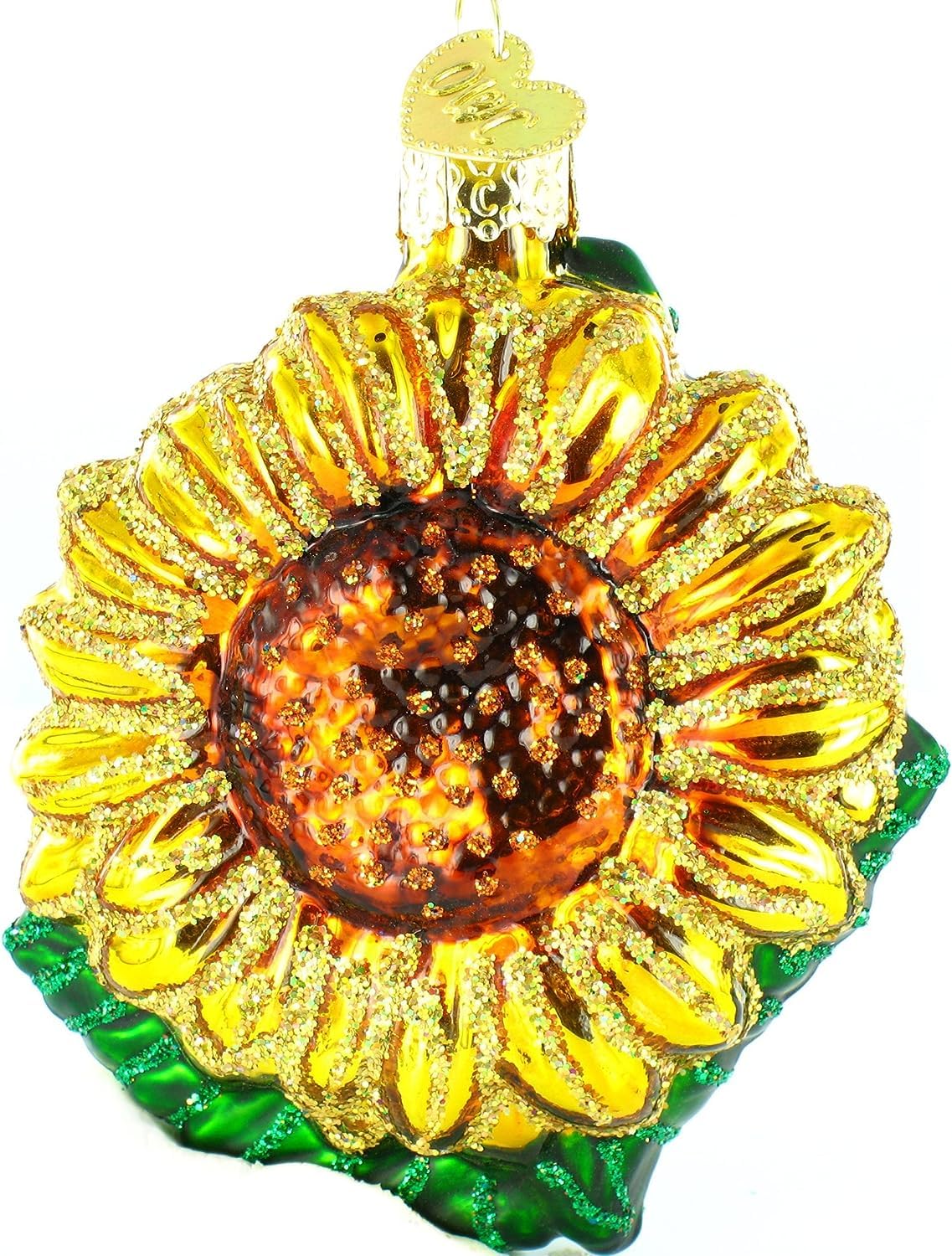 Old World Christmas Sunflower Garden Gifts Glass Blown Ornaments for Christmas Tree, Sunflower