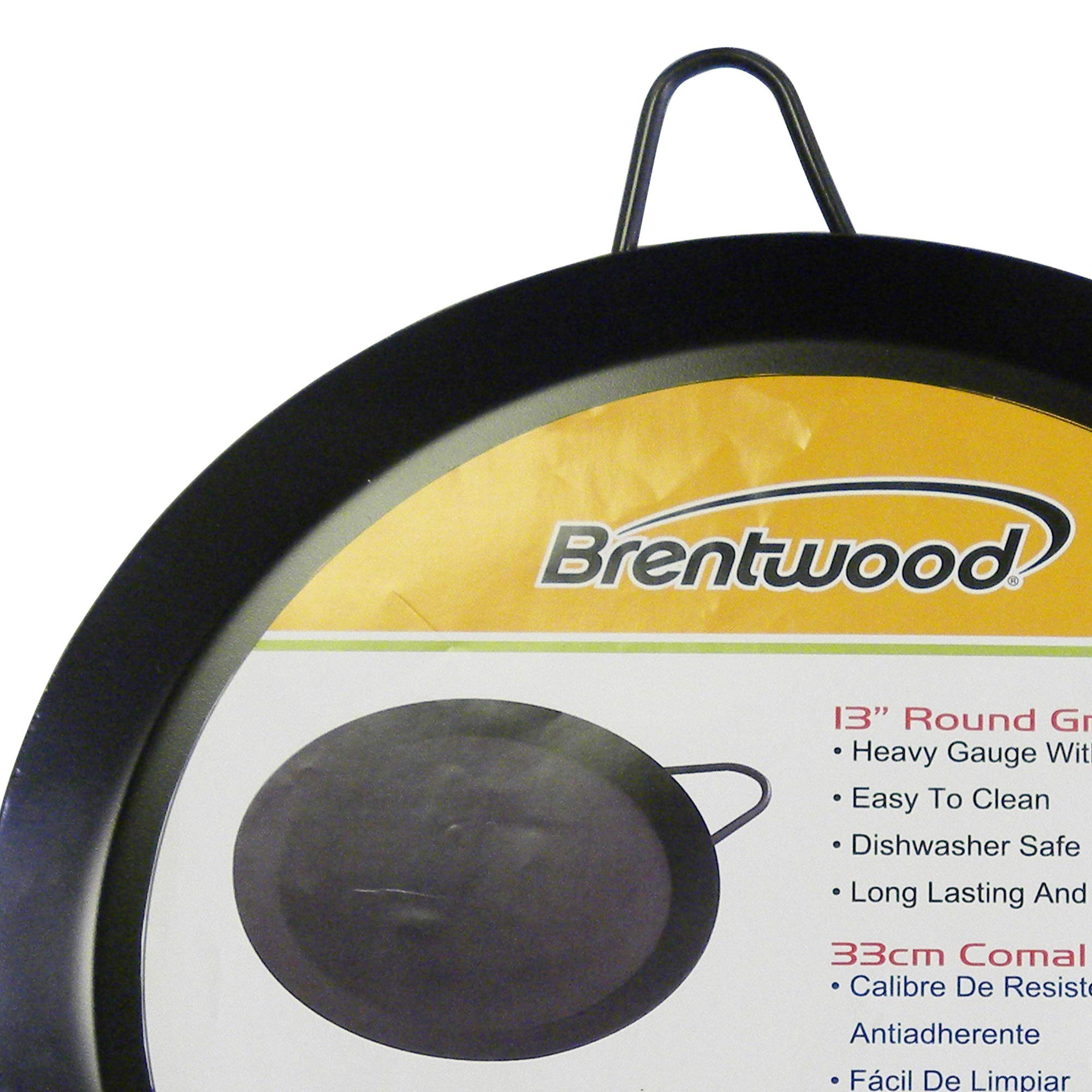 Brentwood Appliances Ss-Bw-Bcm-33 Bcm-33 13''/33Cm Round Griddle (Comal), Black
