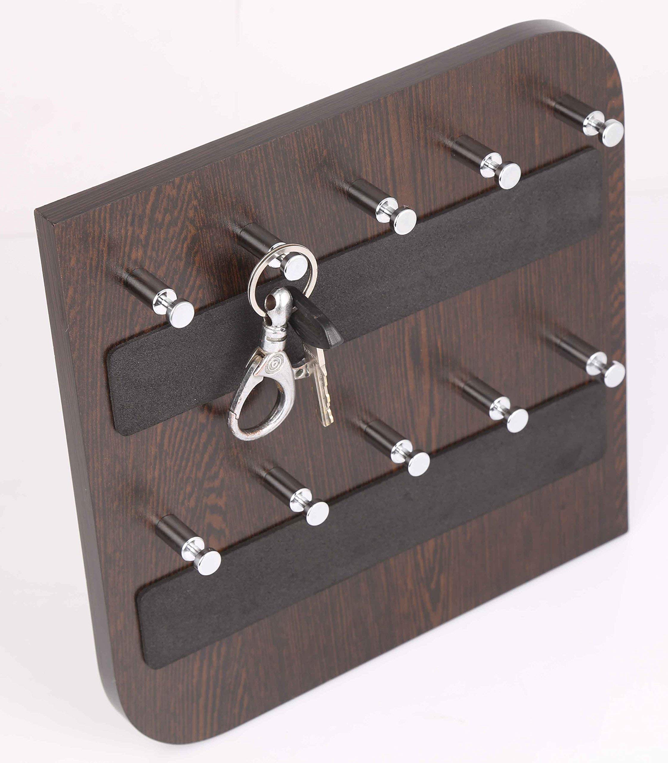 Anikaa Engineered Wood Wall Hooks Stand/Wooden Key Holder Stand/Key Holder/Wall Mounted Key Holder/Key Hold/Key Chain Hanging Bo