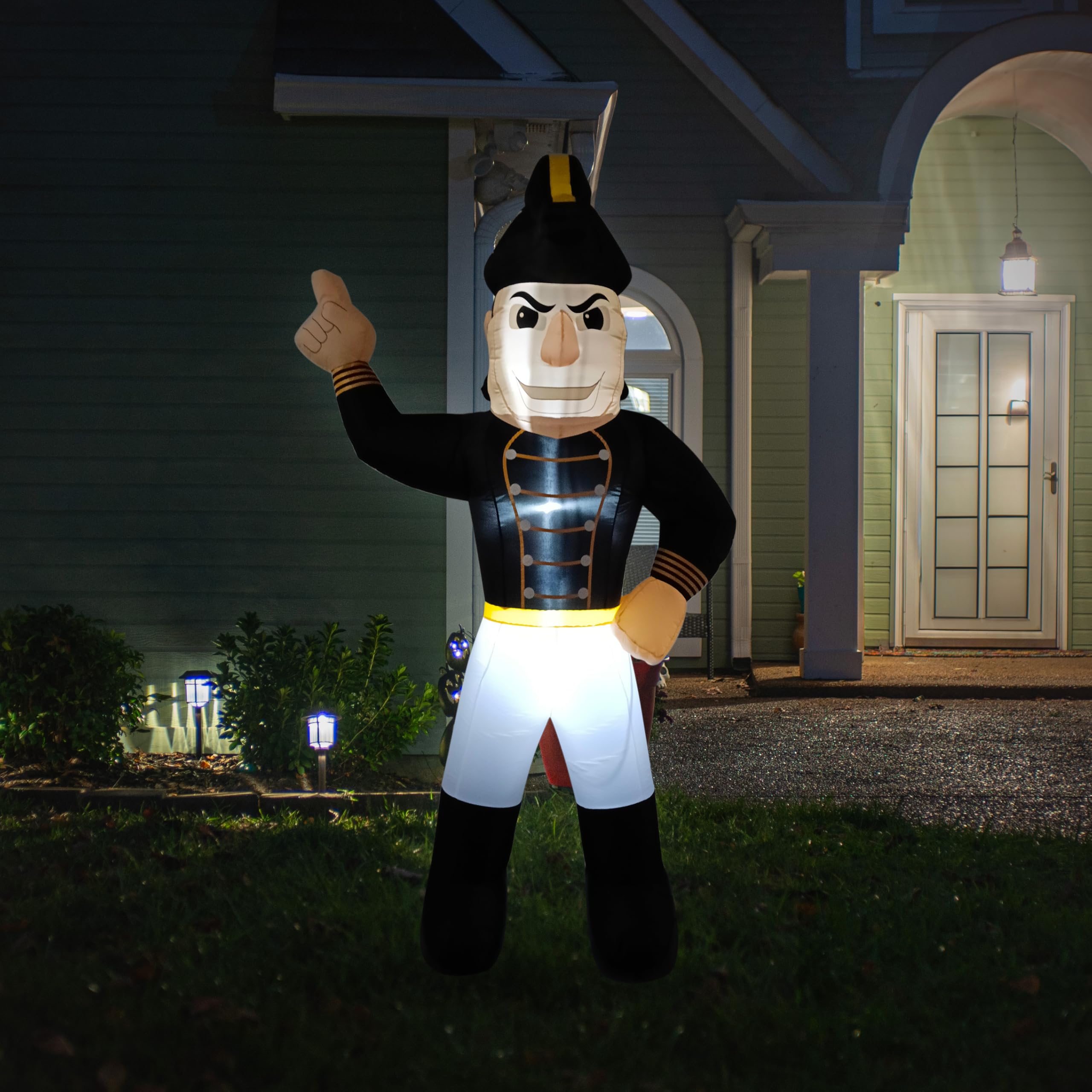 Logo Brands NCAA Vanderbilt Commodores 7 FT Inflatable Mascot -Powerful 12V Blower & Fast Setup - LED Yard Decoration for Game D