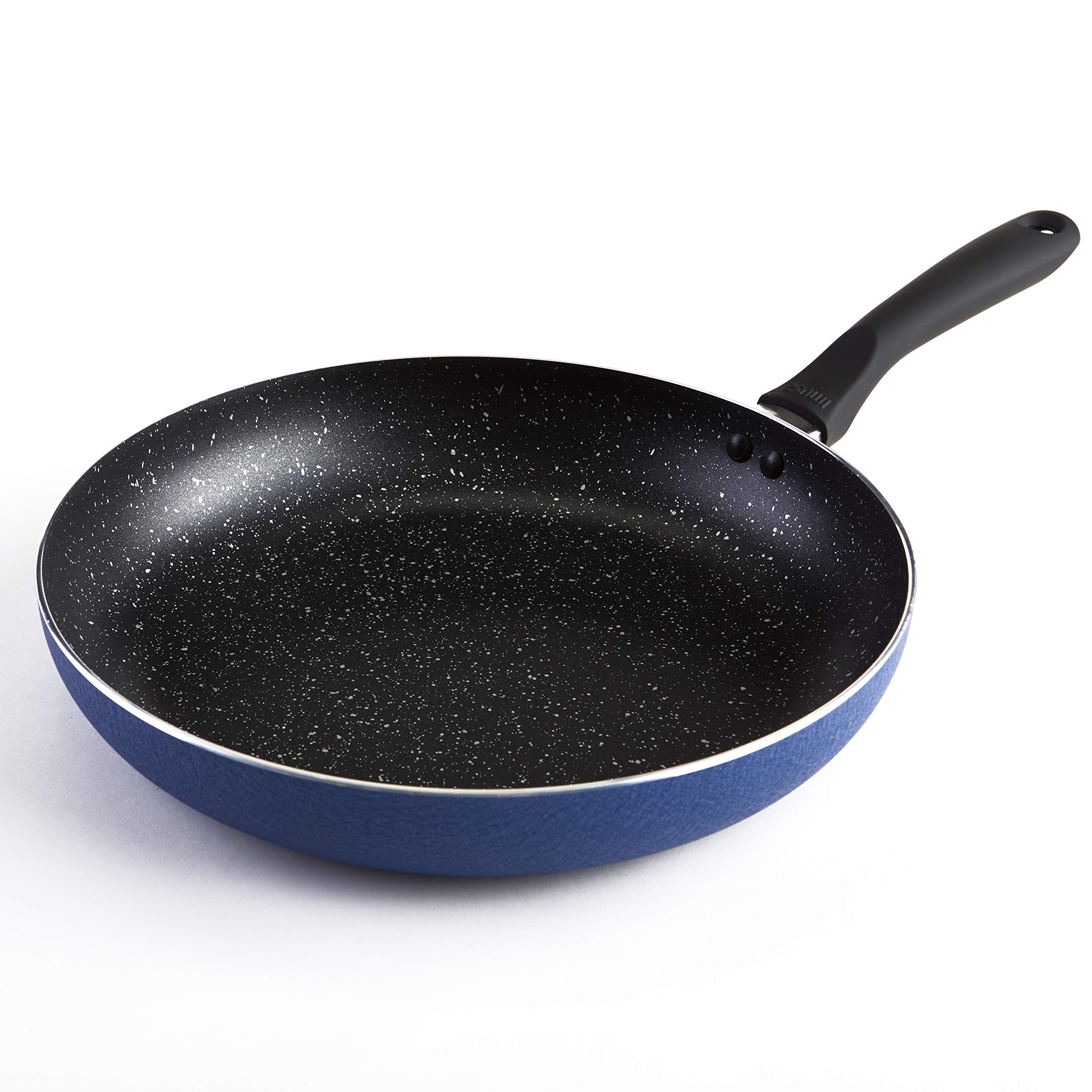 IMUSA USA 12 Stone Speckled Exterior Fry Pan with NonStick Speckled Interior