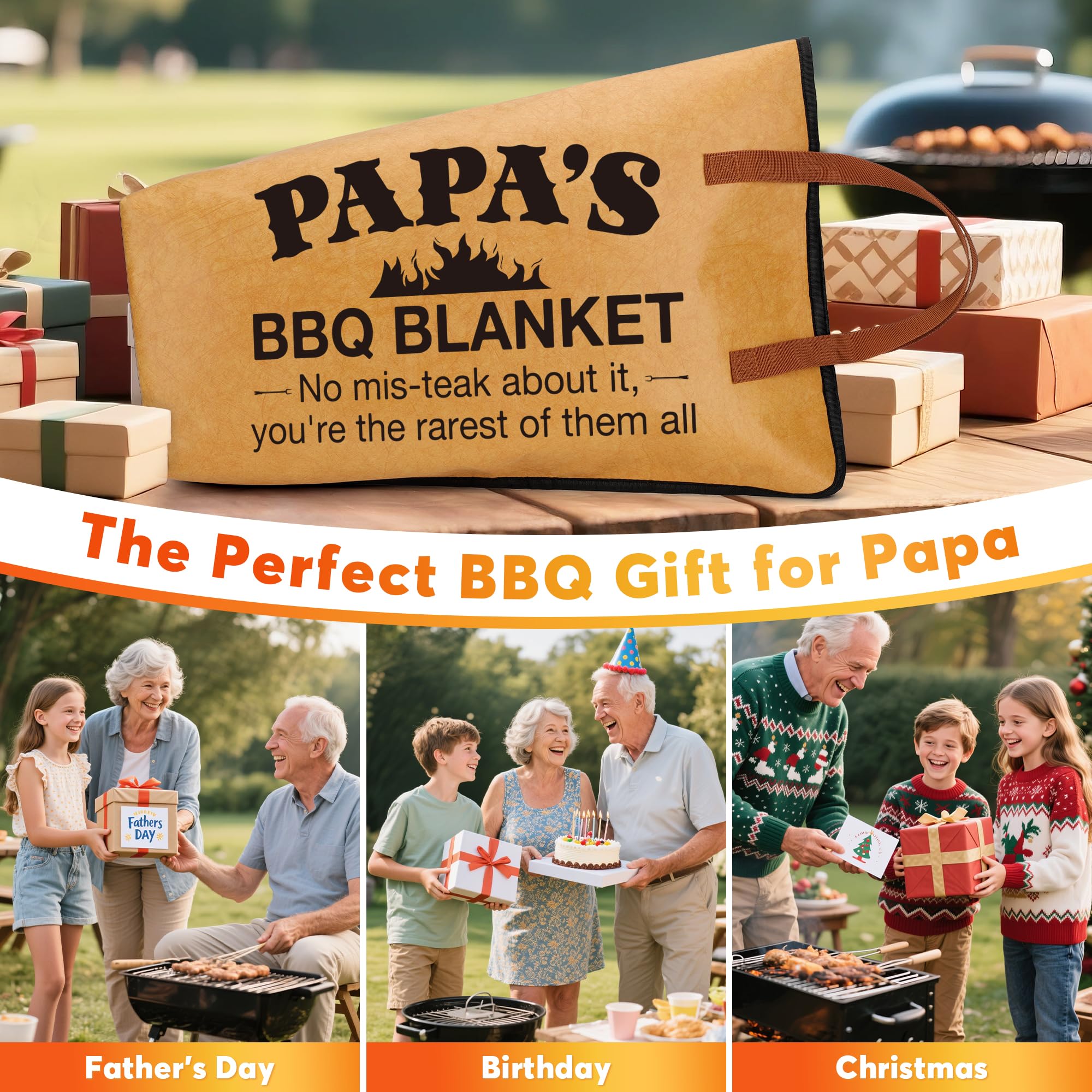 Gifts for Grandpa Christmas Papa Gifts from Grandkids, Xmas Birthday Grilling Gift for Papa Granddad Grandfather from Granddaugh
