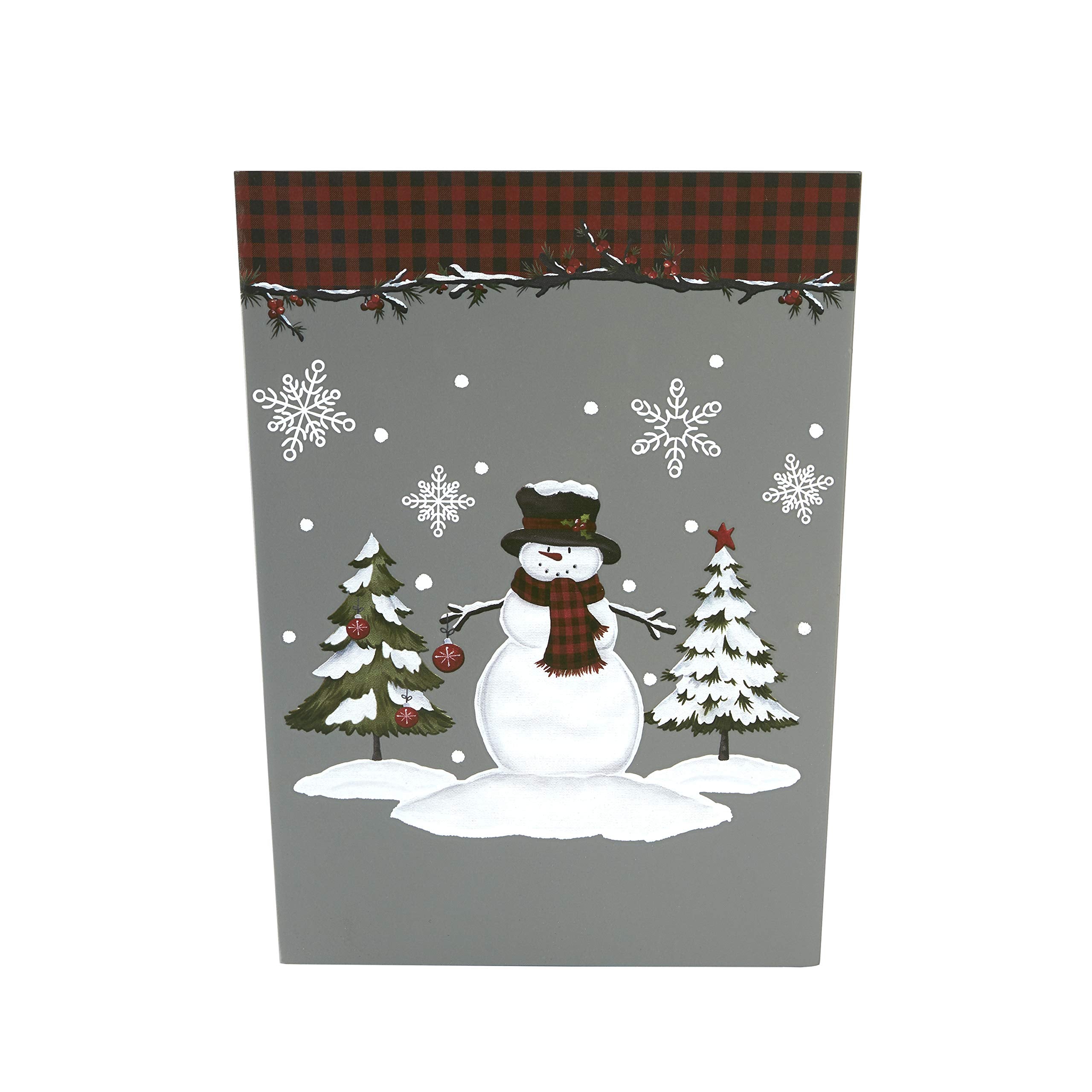 Skl Home Woodland Winter, Wastebasket, Red