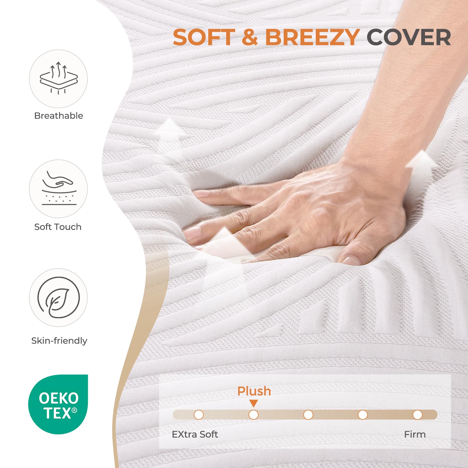 Sweetnight Full Size Mattress 10 Inch Full Memory Foam Mattress In A Box For Pressure Relief & Motion Isolation, Plush Full Bed