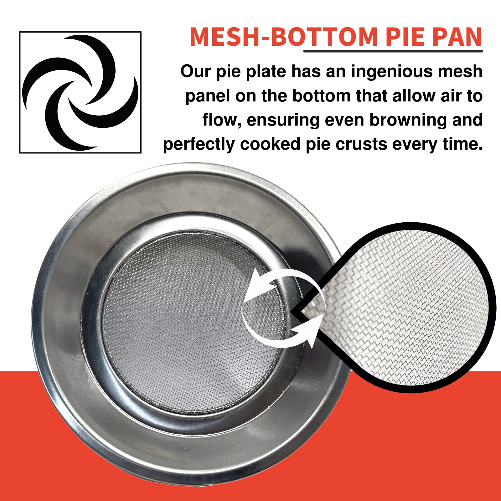 2 Pack Pie Pan With Mesh Bottom Nonstick 9.8'' Reusable Pie Baking Plates Pan Bakeware Round Cake Pans For Crisp Baking Perforat