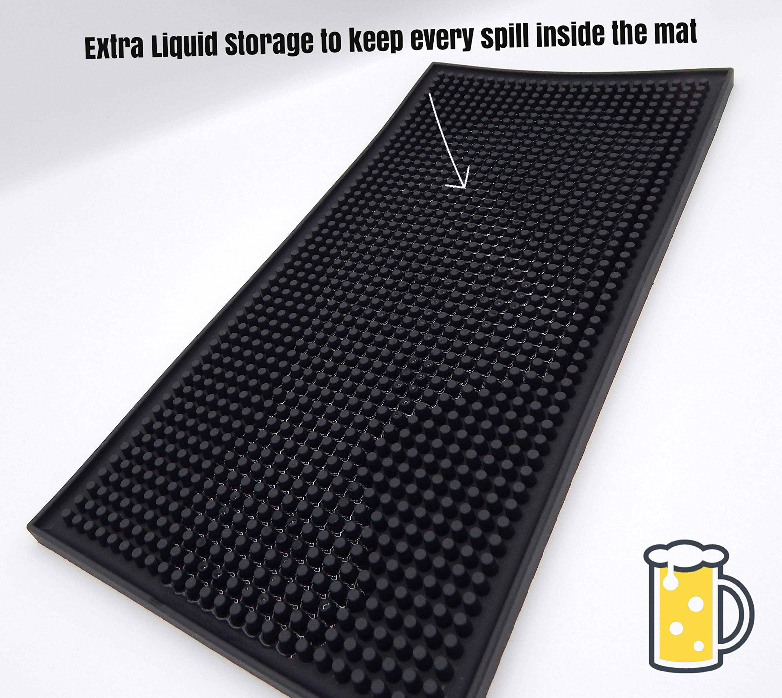 Bar Mat 6X12 For Cocktails And Coffee Bar Perfect Dish Drying Mat (1) - Professional Bar Spill Mat Perfect Barware For Bar Set -