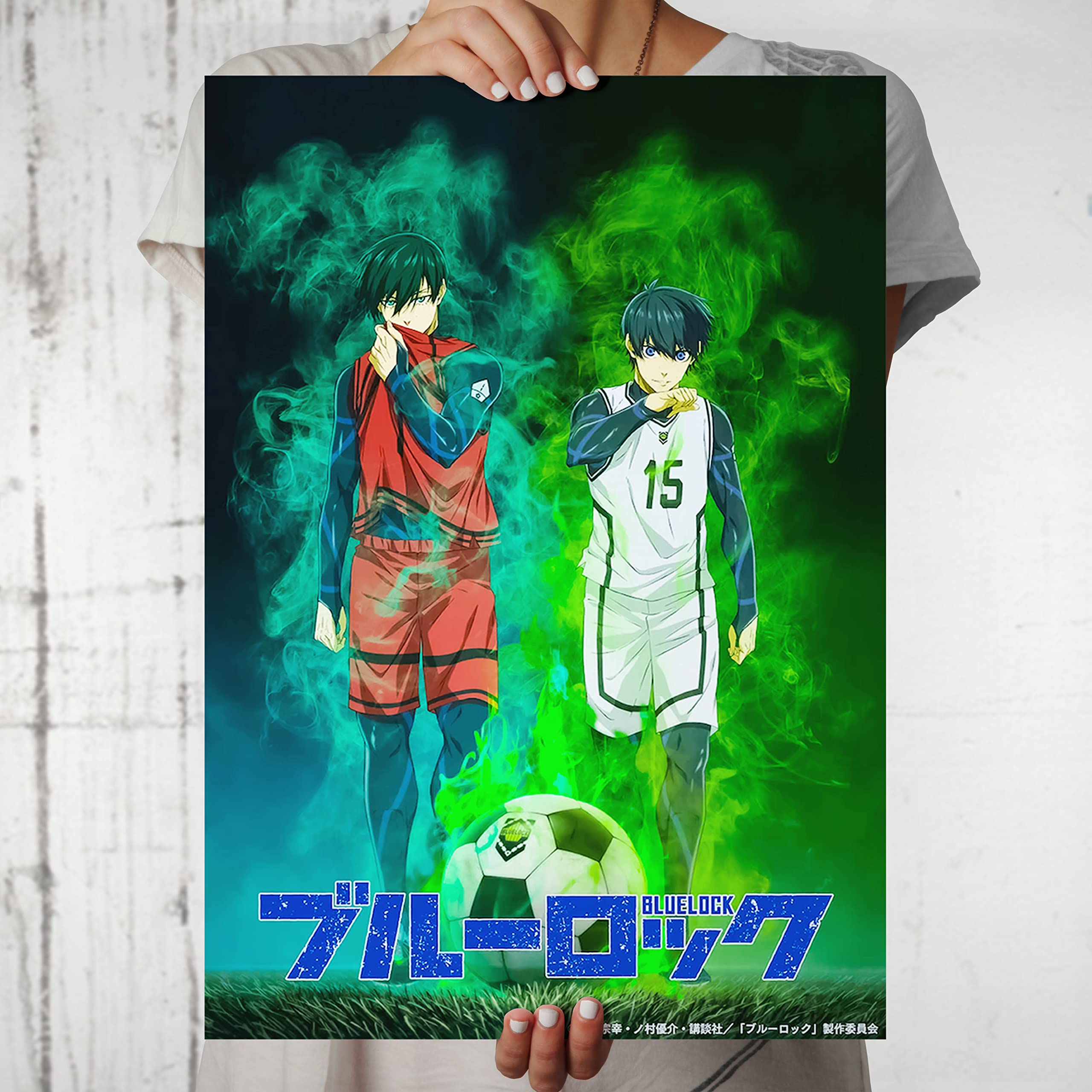Mcsid Razz Plastic - Blue Lock - Face Off Design A4 Size Poster (With Frame) - Best Gift For Blue Lock Fans/Best Artefact To You