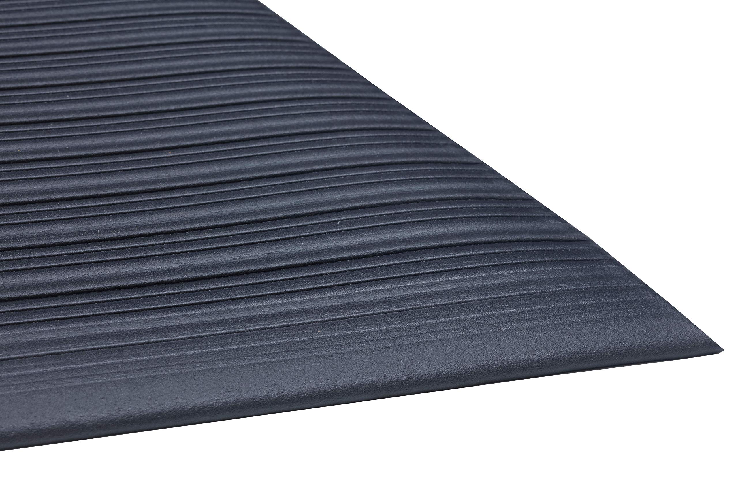 Guardian Floor Protection 24046002 Air Step Anti-Fatigue Floor Mat, Vinyl, Black, 4' Length, 60' Width
