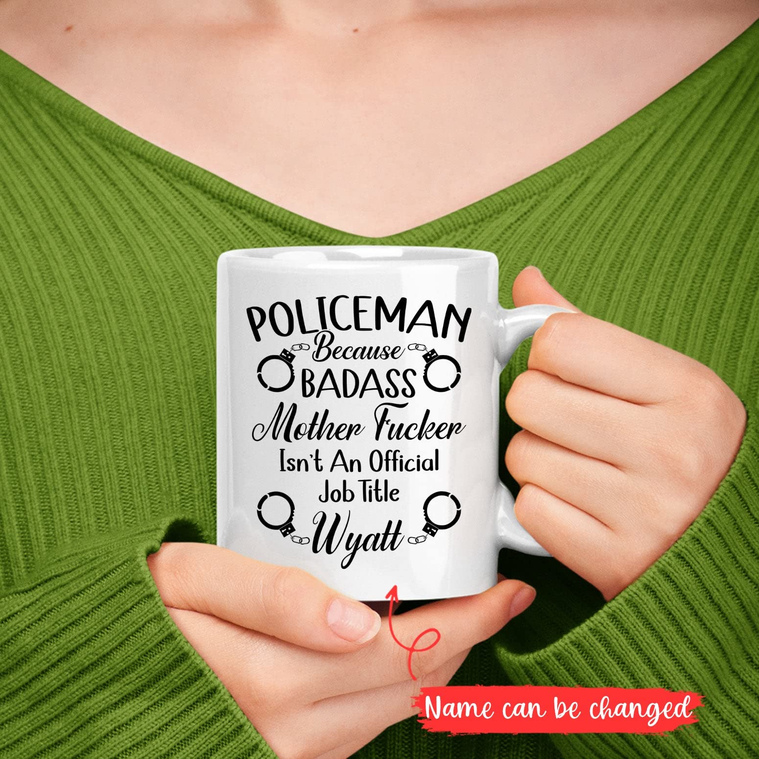 Custom Policeman Mug, Gifts For Police Officer, Policeman Job Title Mug, Police Officer Coffee Mug, Police Mug, Cop Coffee Cup,