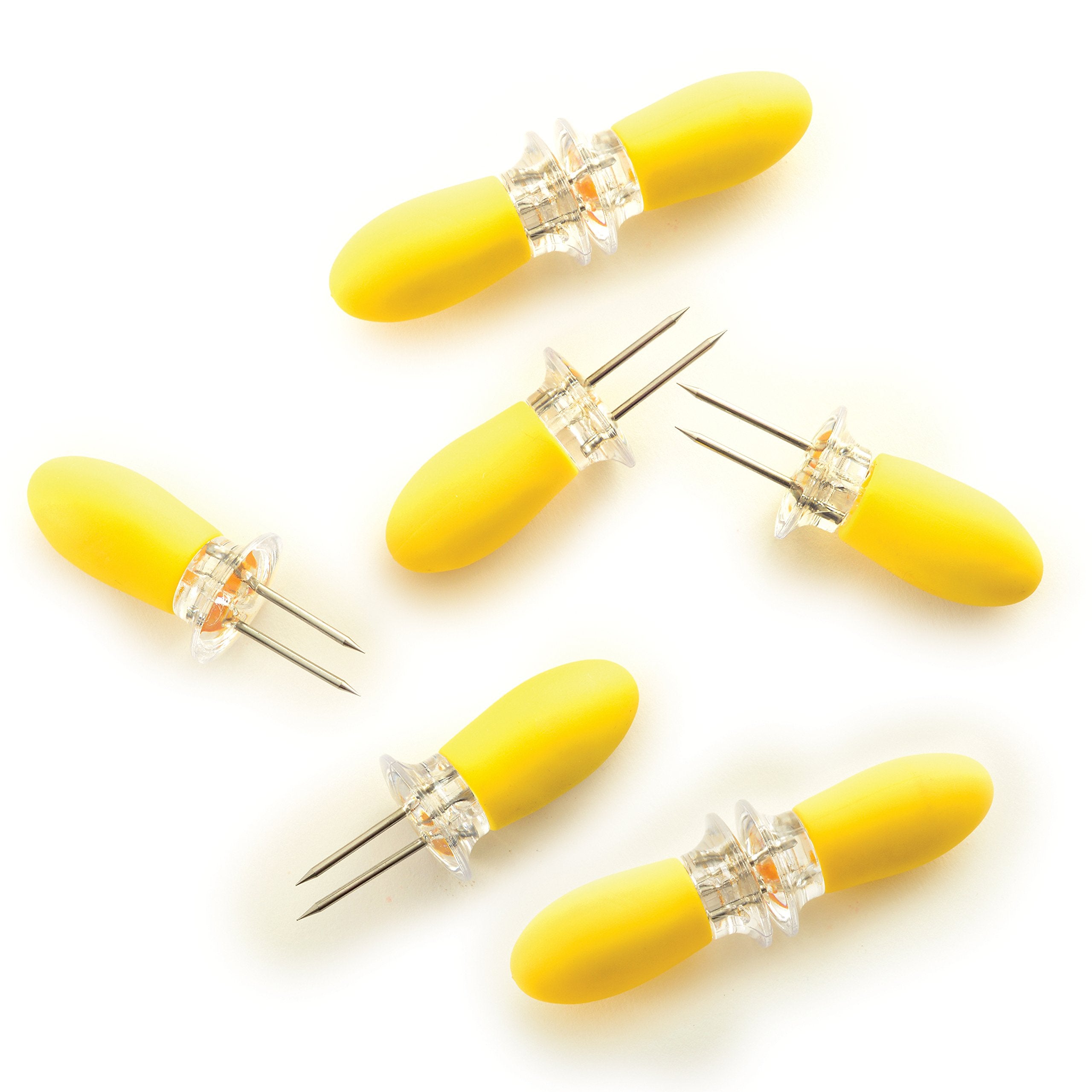 Norpro, Set Of 8 Corn Cob Holders, 3'' X 1'' X 1'', Yellow
