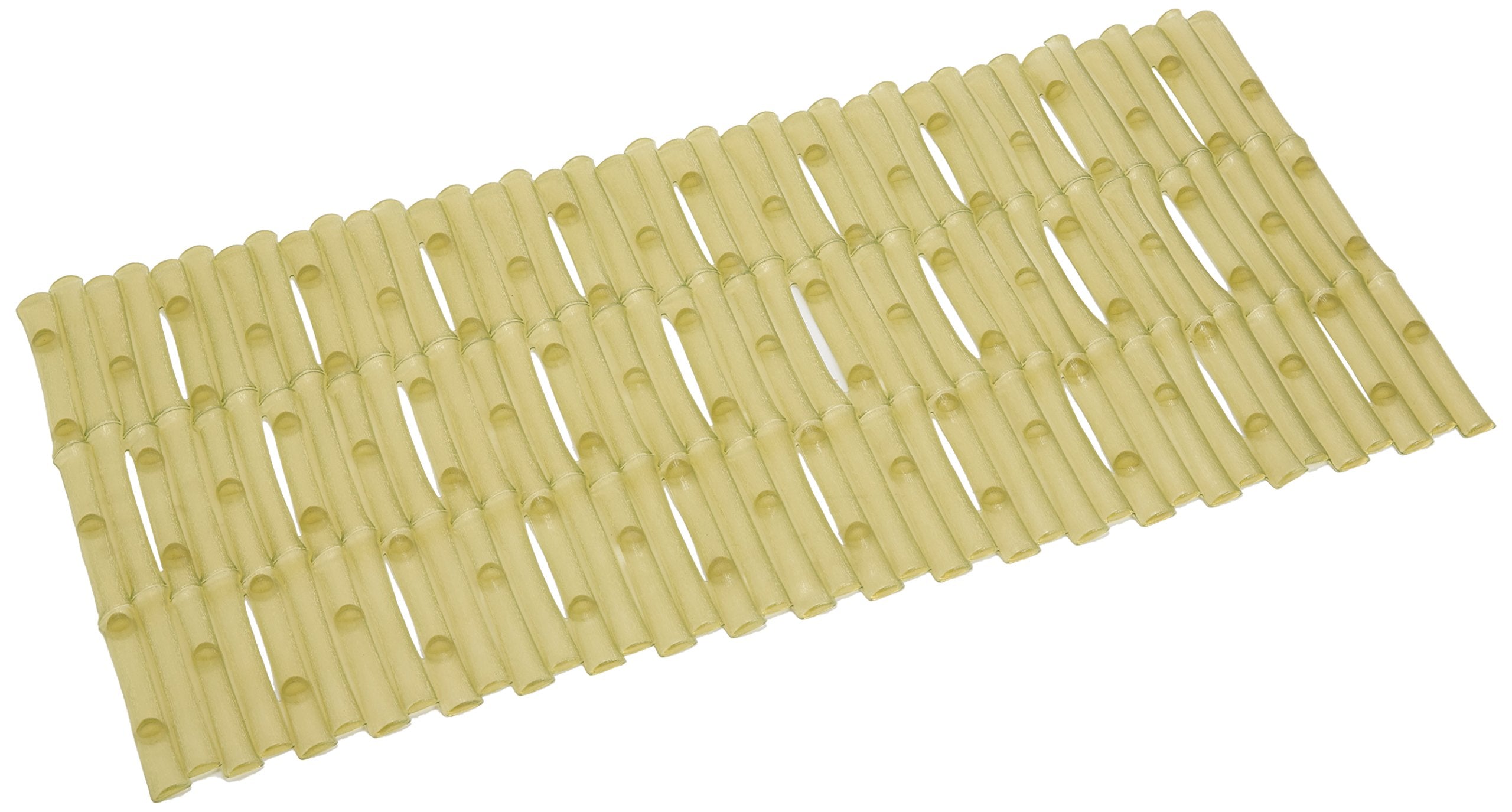 Carnation Home Fashions Bamboo Look Vinyl Bath Tub Mat,16 x 32, Green