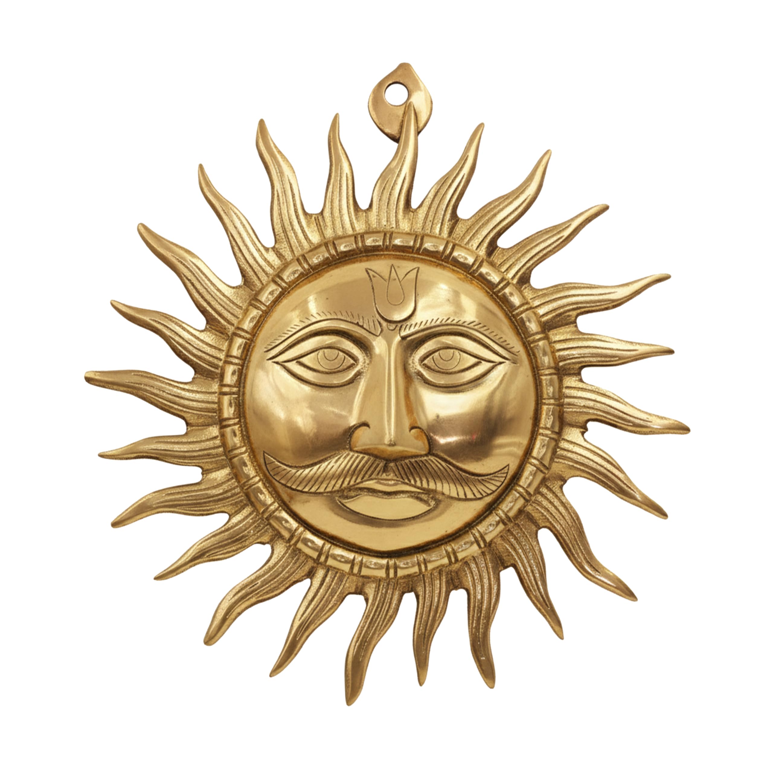 Brongs Brass Sun Statue | Height - 26 Cm Aprrox | Weight - 1300 Gram Approx | Vastu Idol For Home And Office | Zonal Placement -