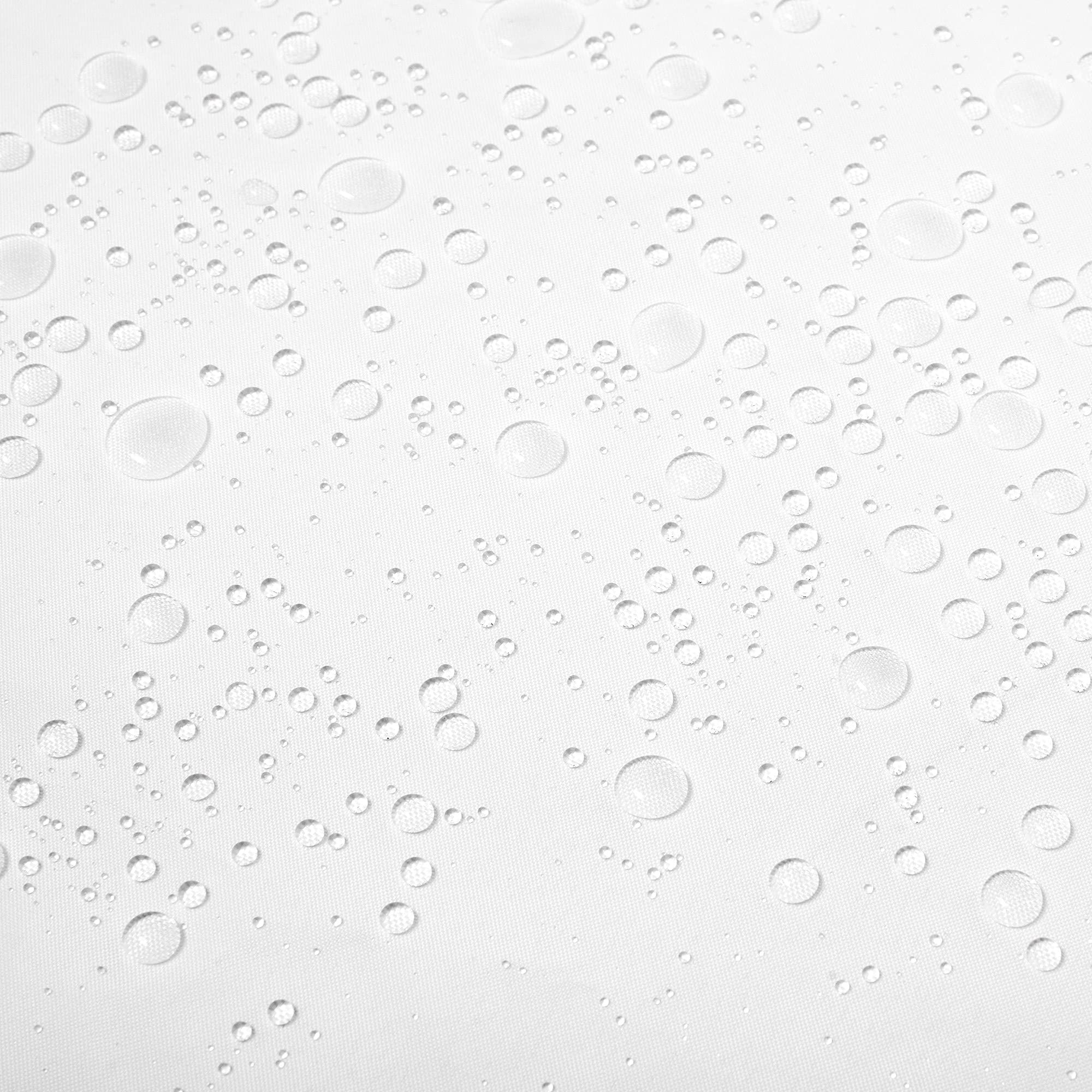 Modern Hotel Grade No Hooks Needed Shower Curtain With Snap In Liner White Standard-71 X 74''