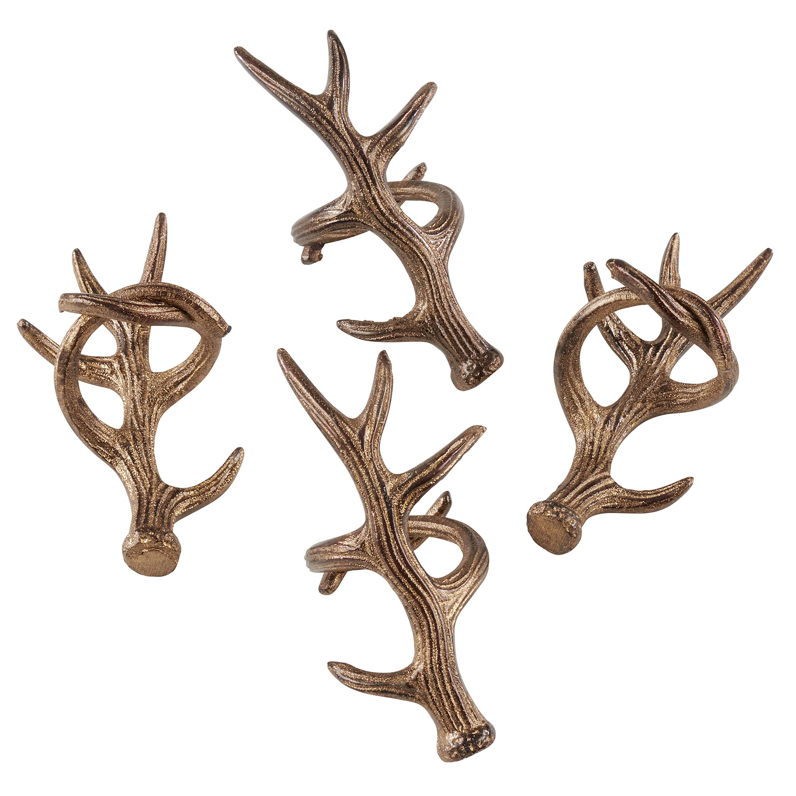 Saro Lifestyle Antler Napkin Rings (Set Of 4)