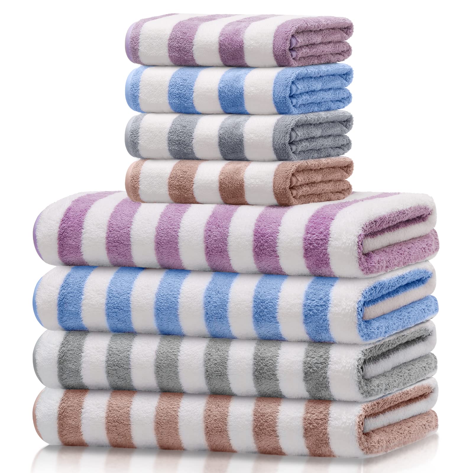 Olester Microfiber Bath Towels 4 Colors For Shower Pool Beach Bathroom Super Absorbent,Soft,Quick Dry,Lightweight,Plush