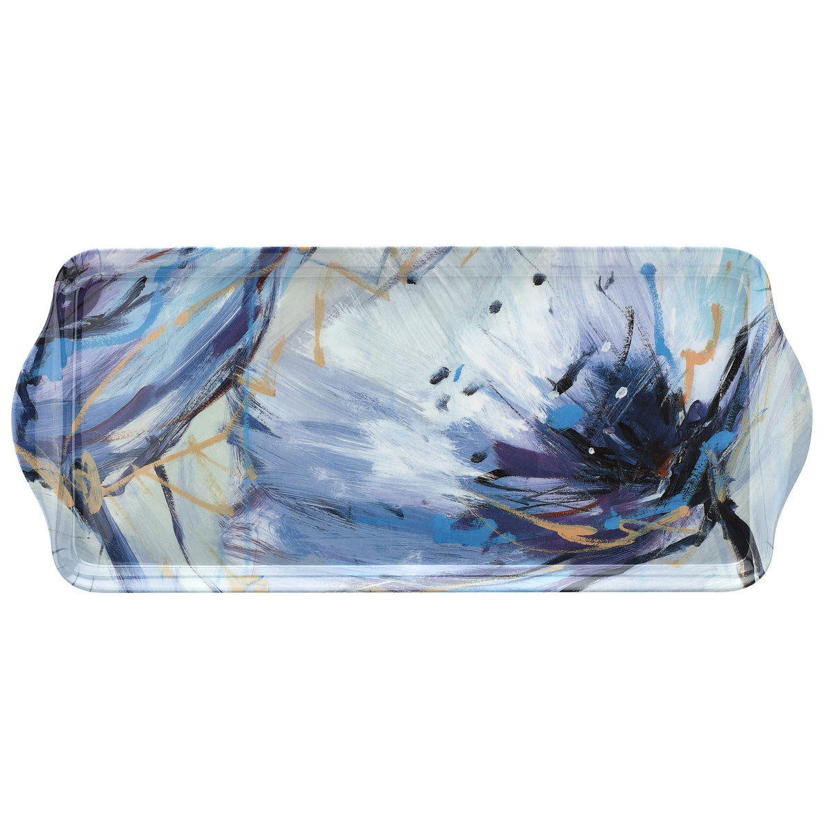 Pimpernel Blooms In Lilac Collection Sandwich Tray | Serving Platter | Crudit   And Appetizer Tray For Indoor And Outdoor Use |