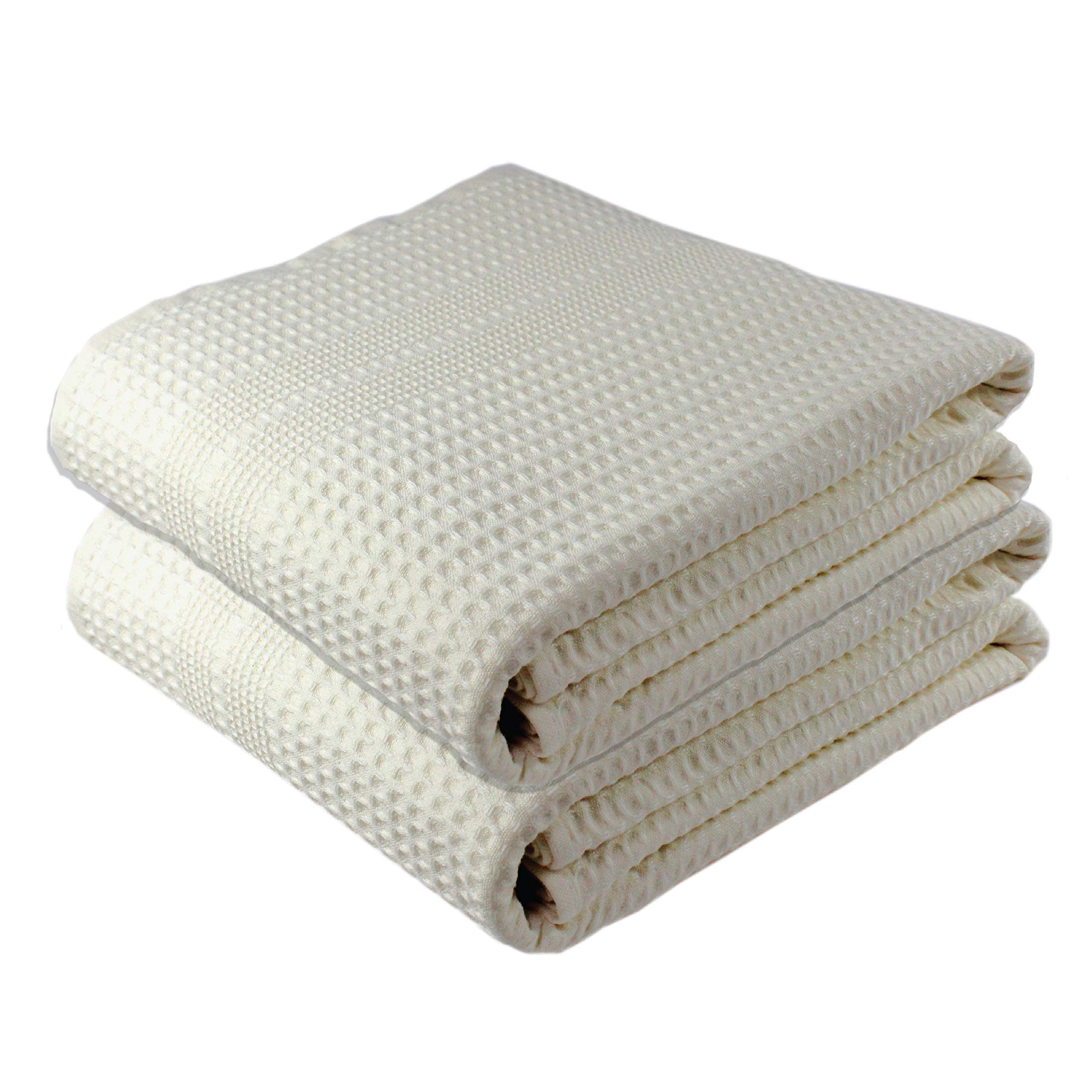 Gilden Tree Waffle Towels Quick Dry Lint Free Thin, 2 Pack Bath Sheets 40X80 Oversized Extra Large For Adults, Classic Style (Cr